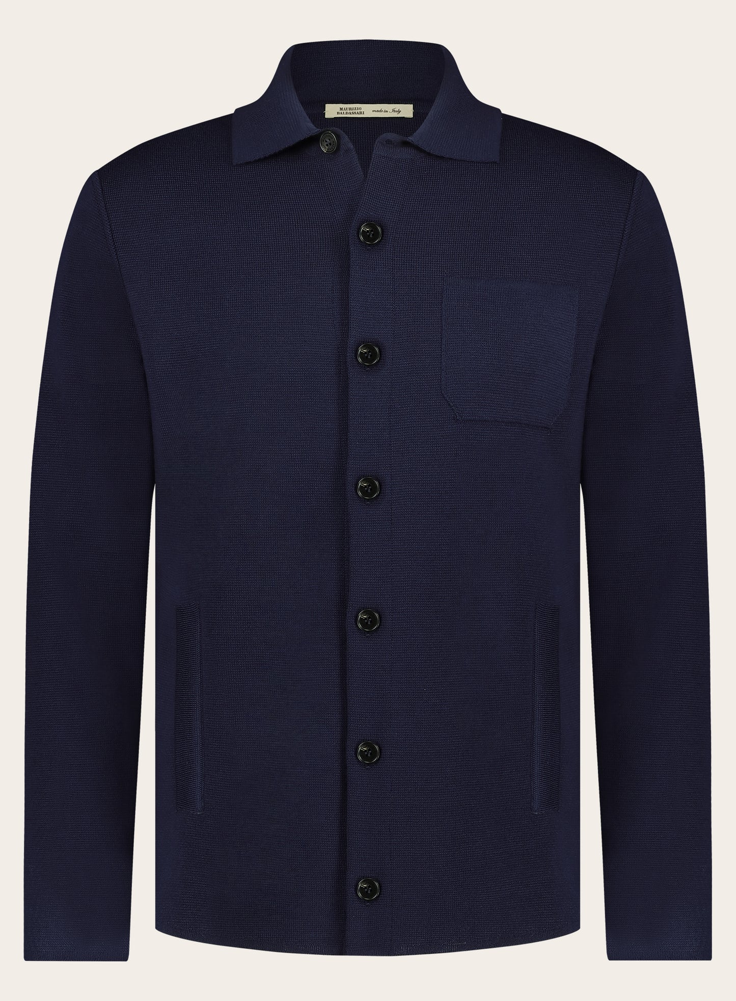 Overshirt van scheerwol | BLUE NAVY