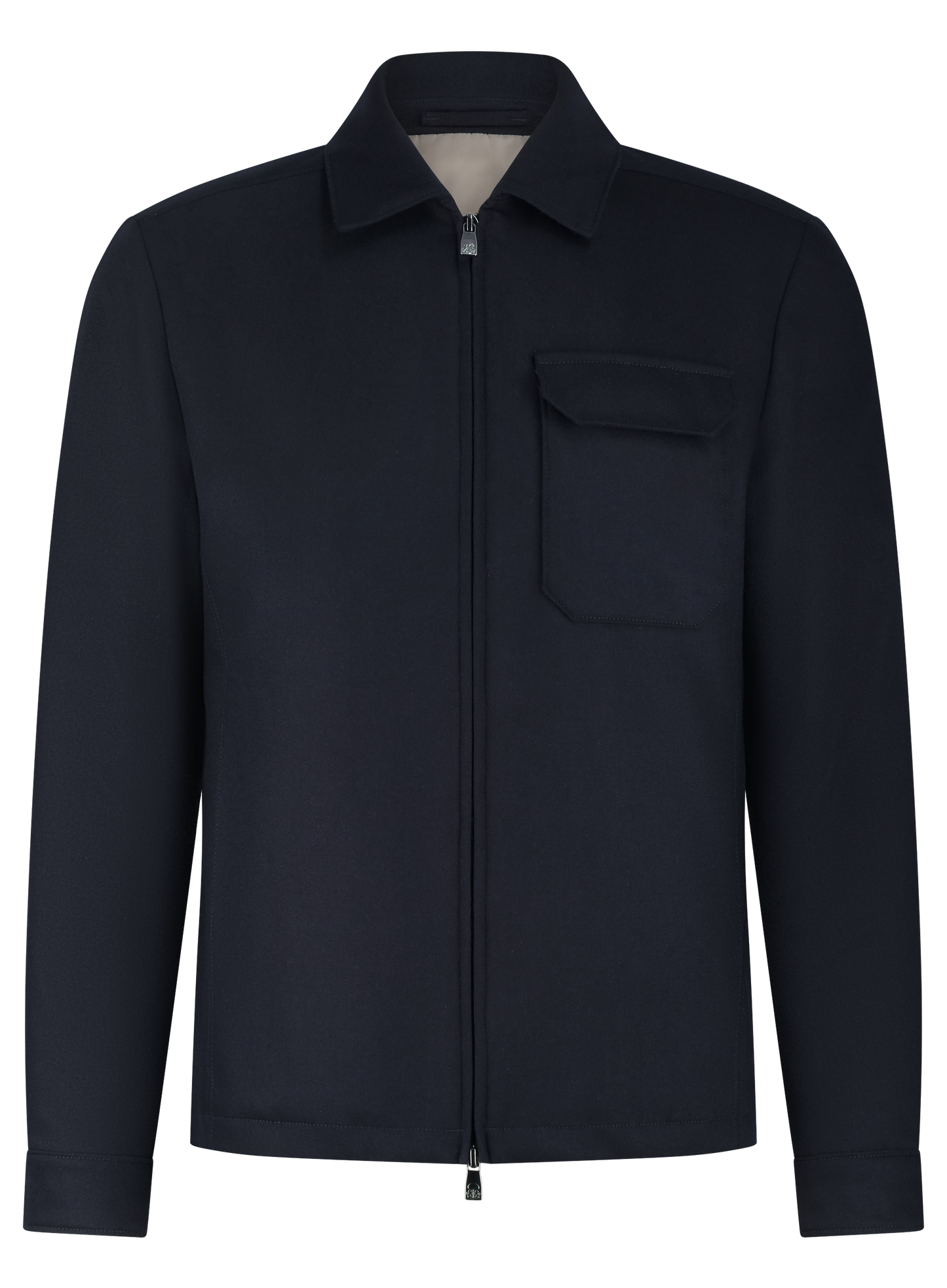 Overshirt van wol en cashmere | BLUE NAVY