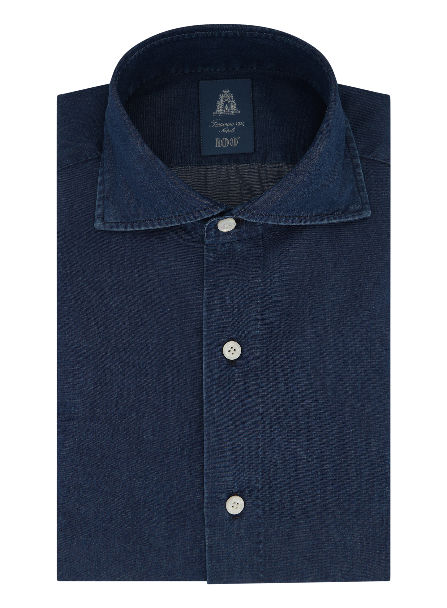 Denim shirt van katoen | DARK.BLUE DENIM