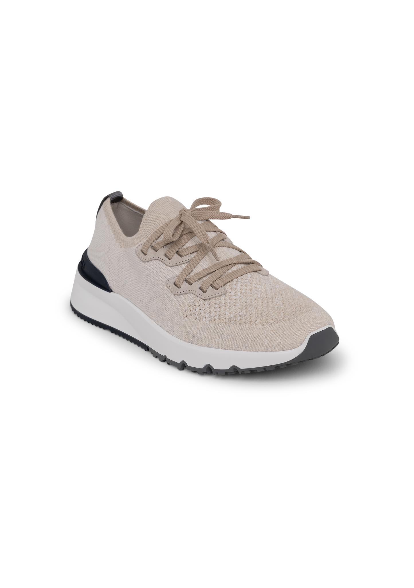 Knitted low top sneakers | FULL_WIDHT | Beige Melee