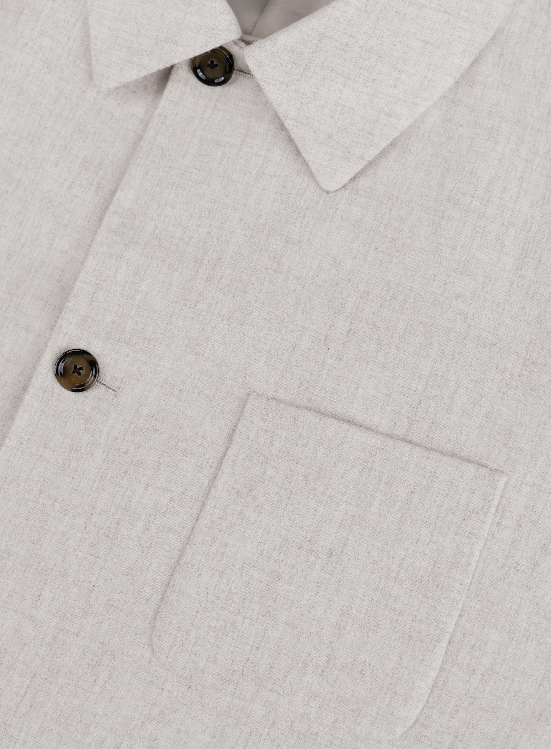 Overshirt van wol en cashmere | FULL-WIDTH | L.Grijs