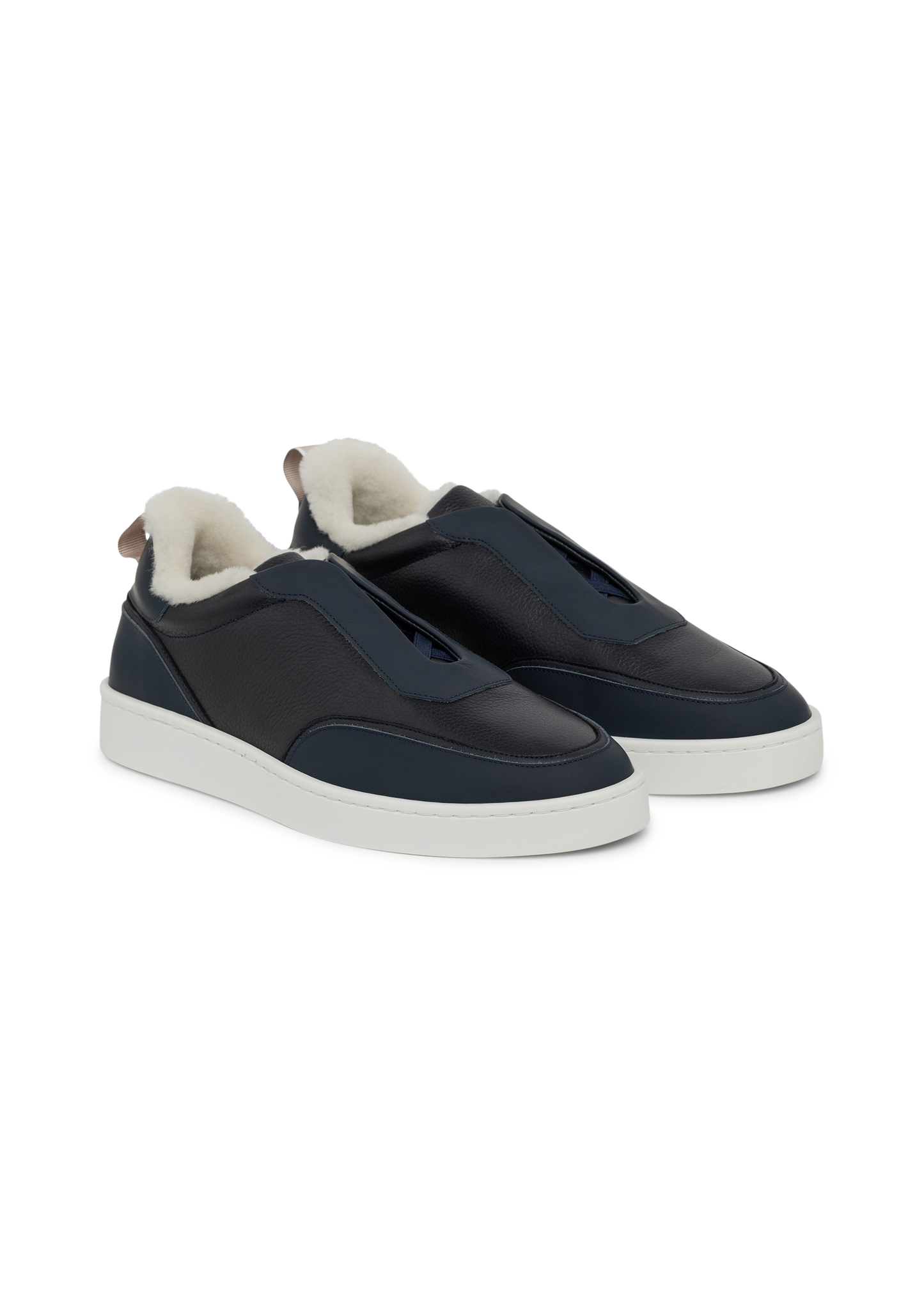 Leisure sneakers van leer | BLUE NAVY