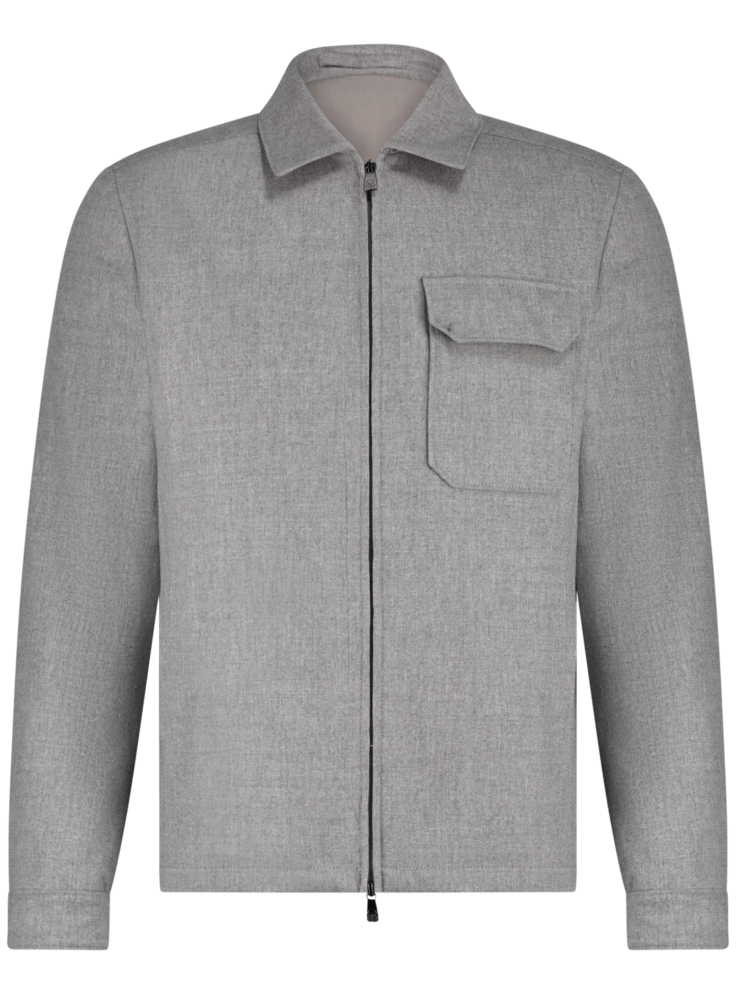 Overshirt van wol en cashmere | L.Grijs