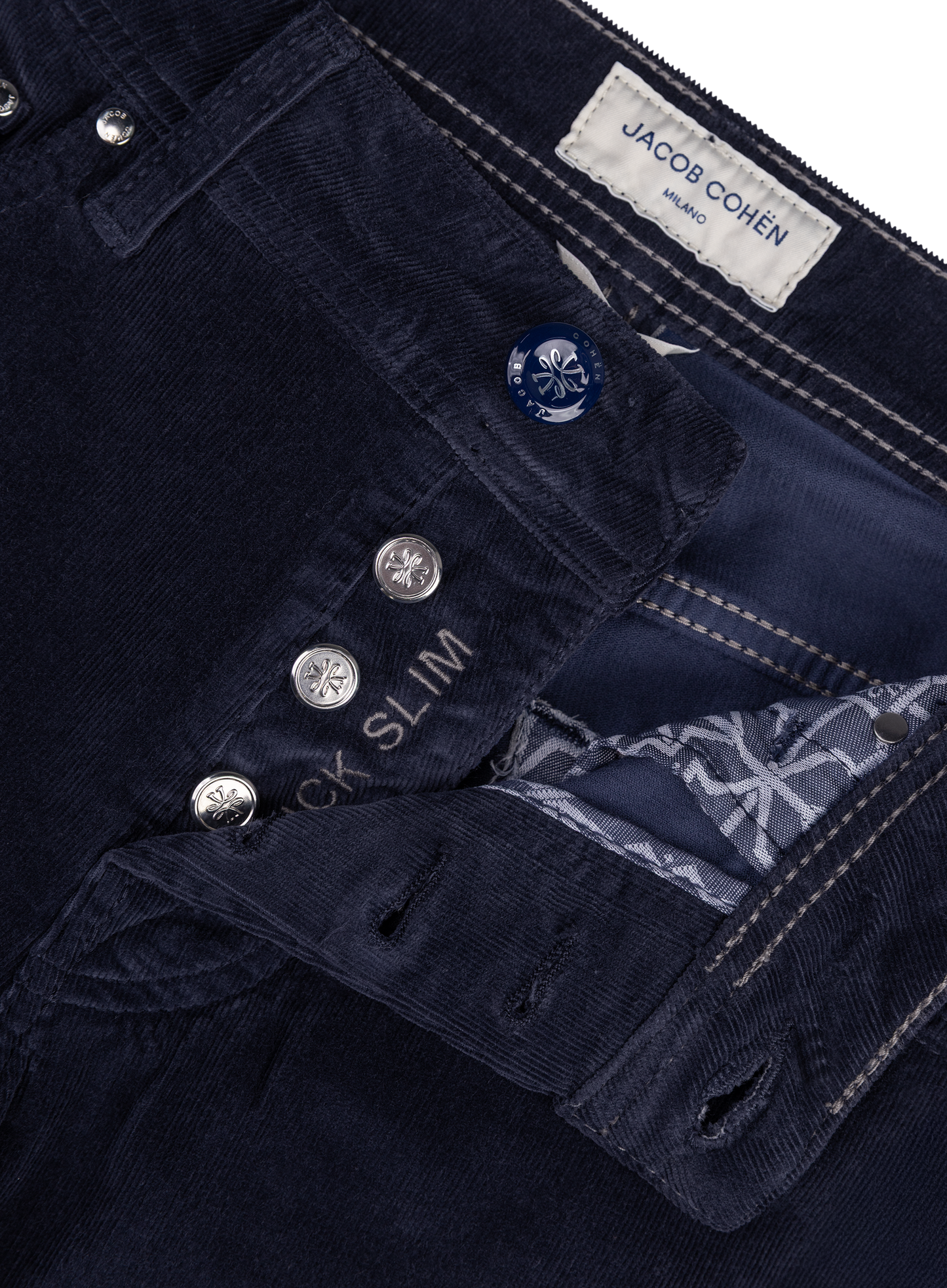 Corduroy Nick slim-fit jeans | FULL_WIDTH | BLUE NAVY