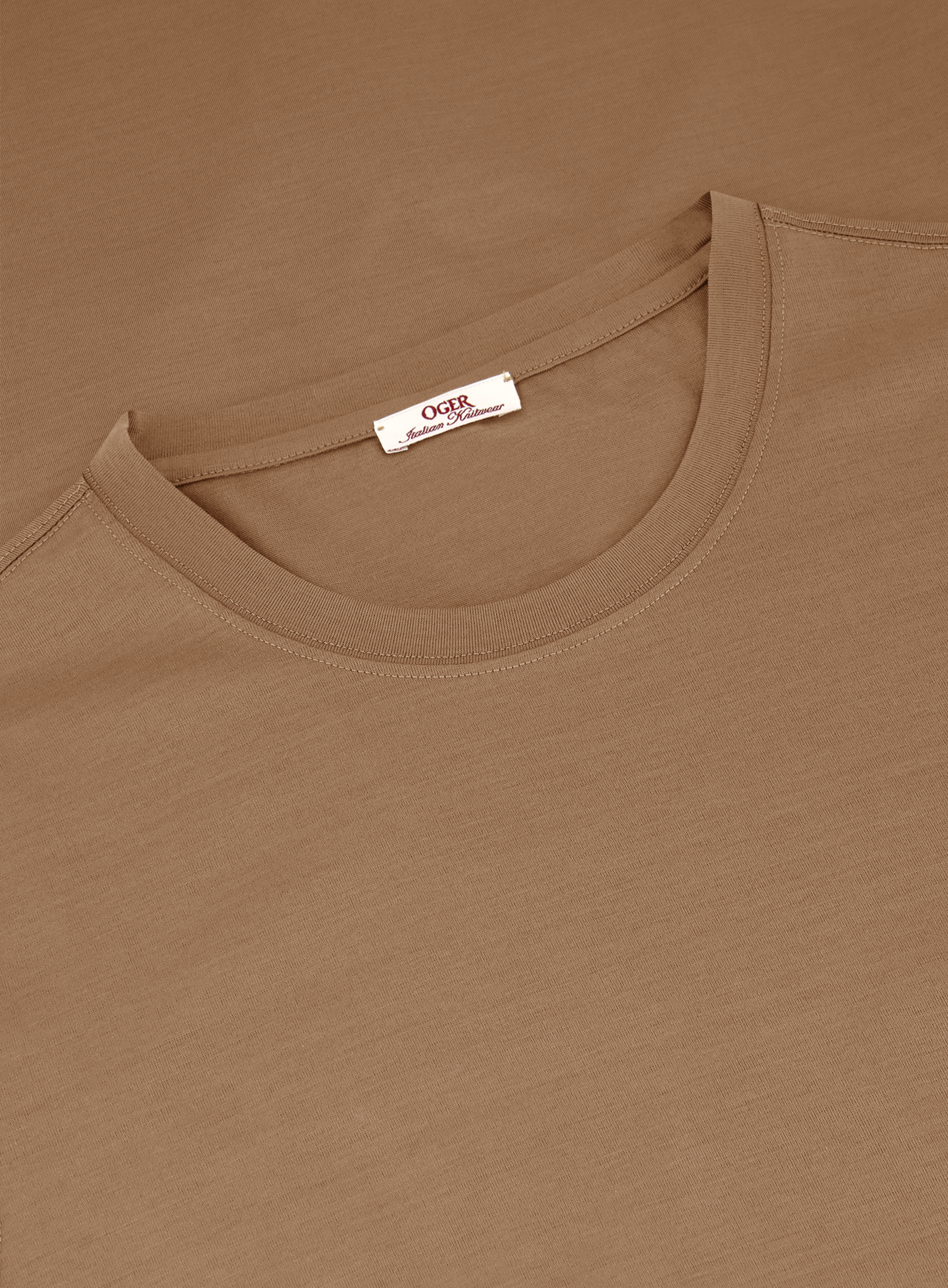 T-shirt van katoen | Camel
