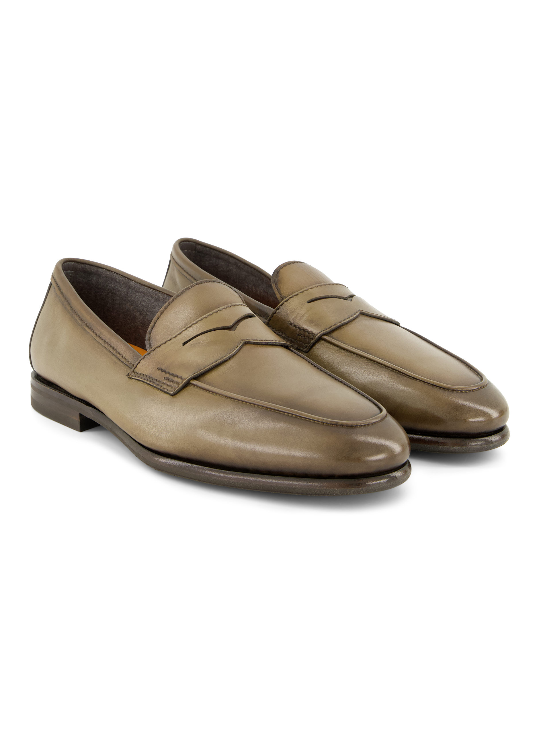 Penny loafers van leer | TAUPE