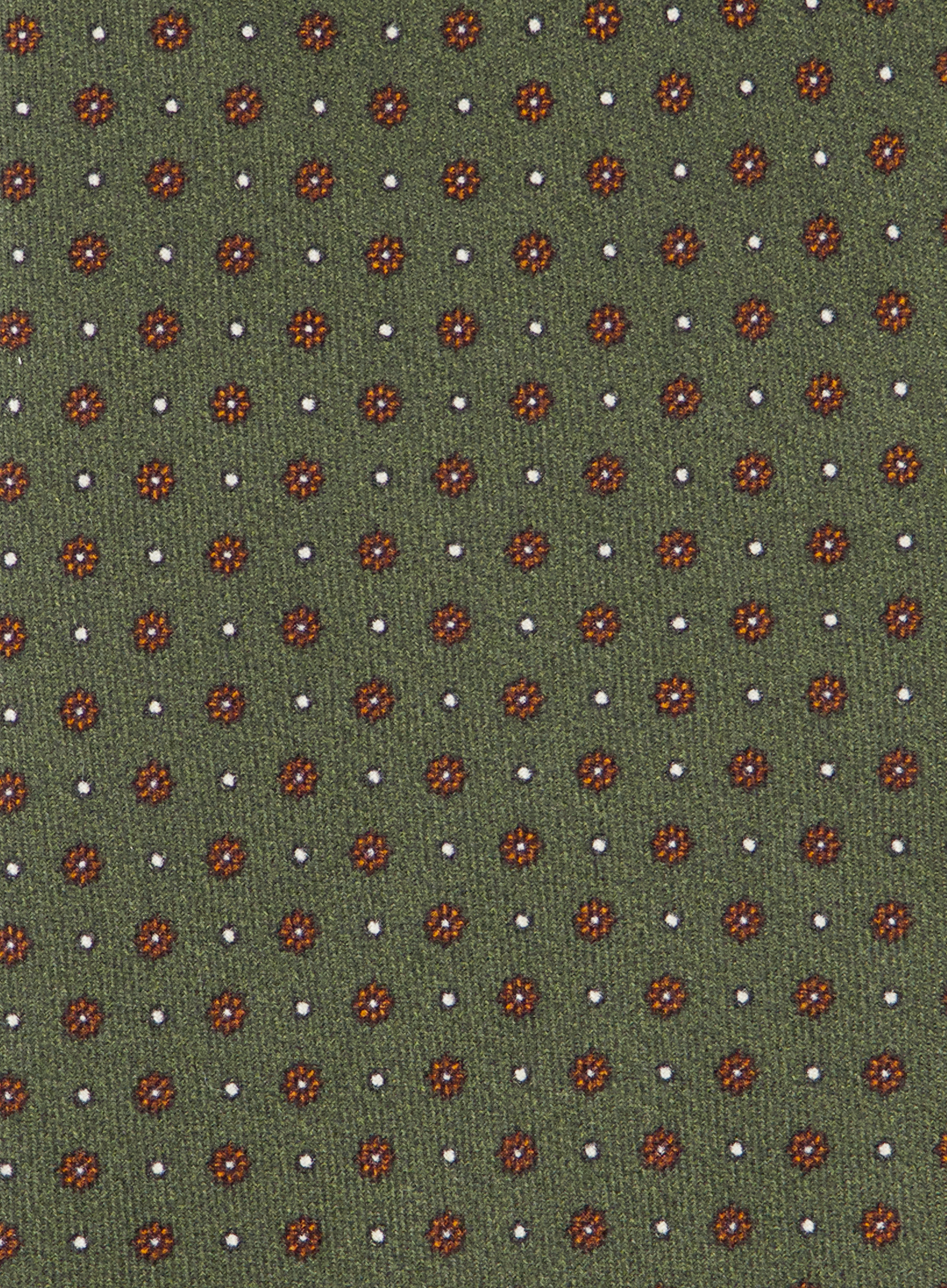 Zijde Stropdas met Bloemenprint | FULL_WIDTH | Groen