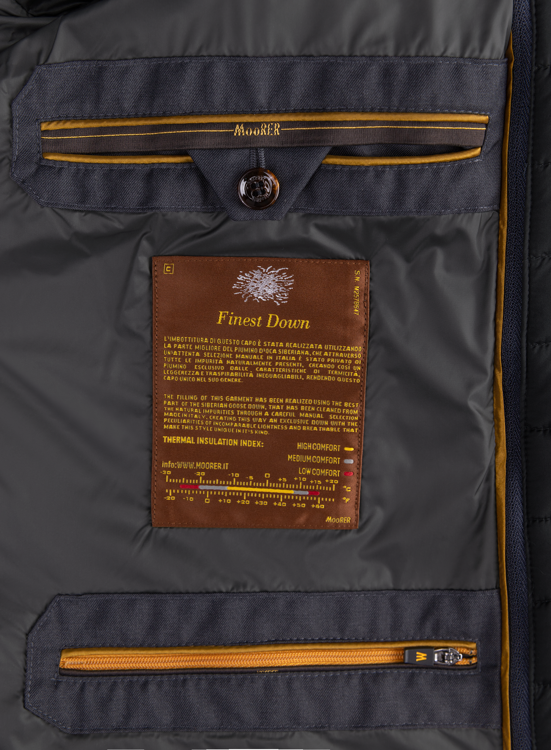 Waterafstotende jas met donsvulling | FULL_WIDTH | BLUE NAVY