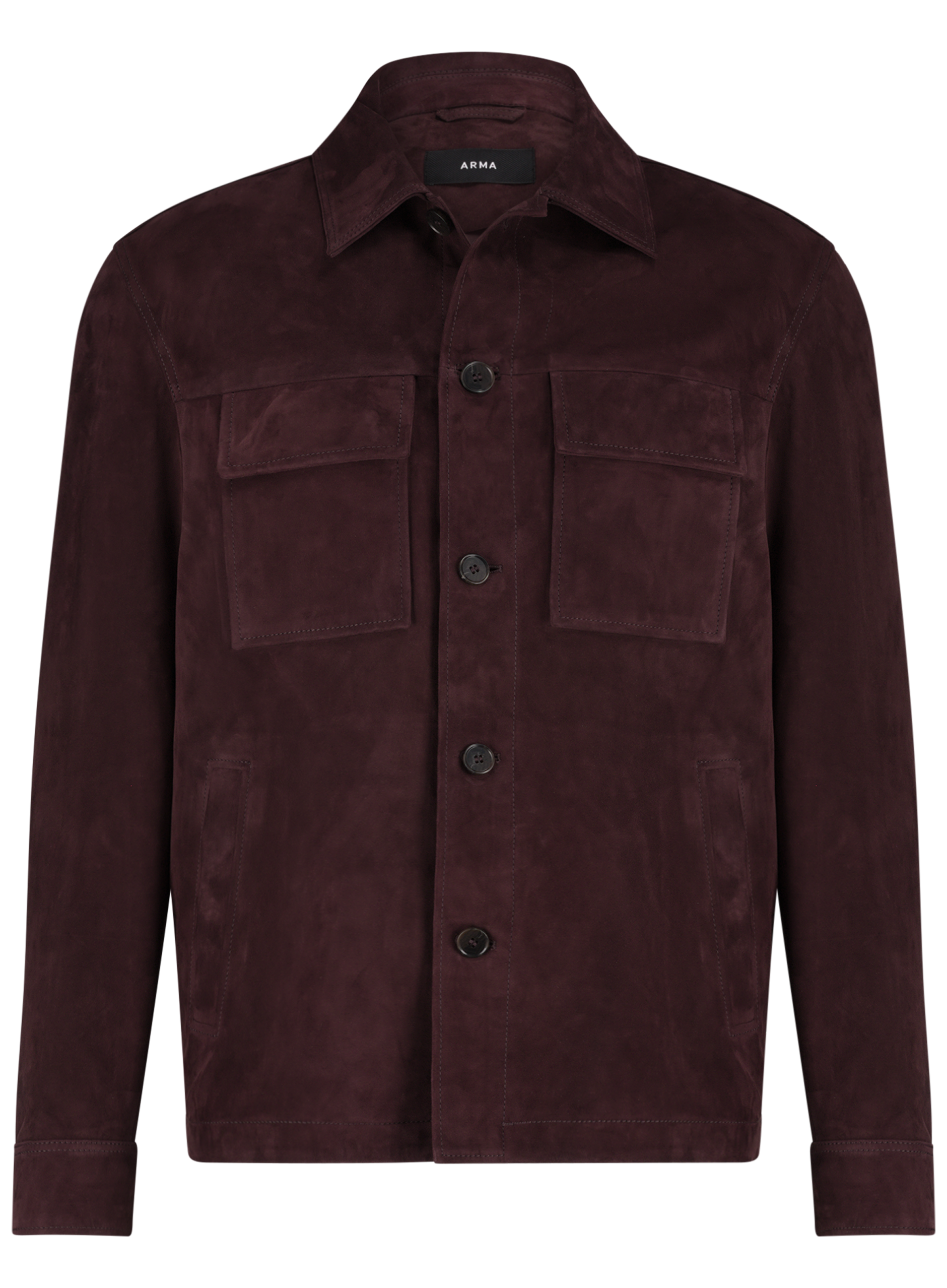 MEX overshirt van suède | DARK BORDEAUX
