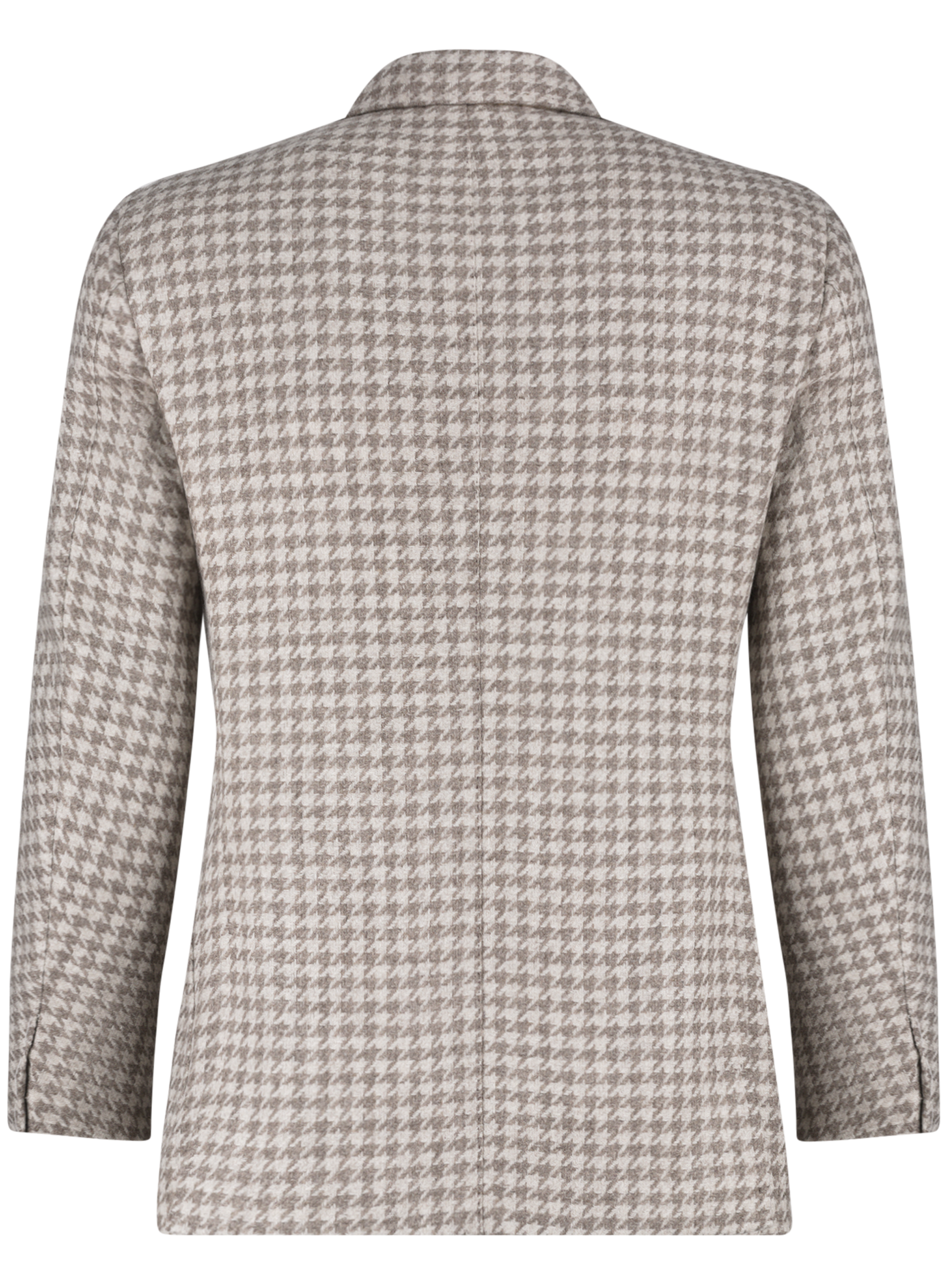 Pied-de-poule jasje van wol en cashmere | Beige