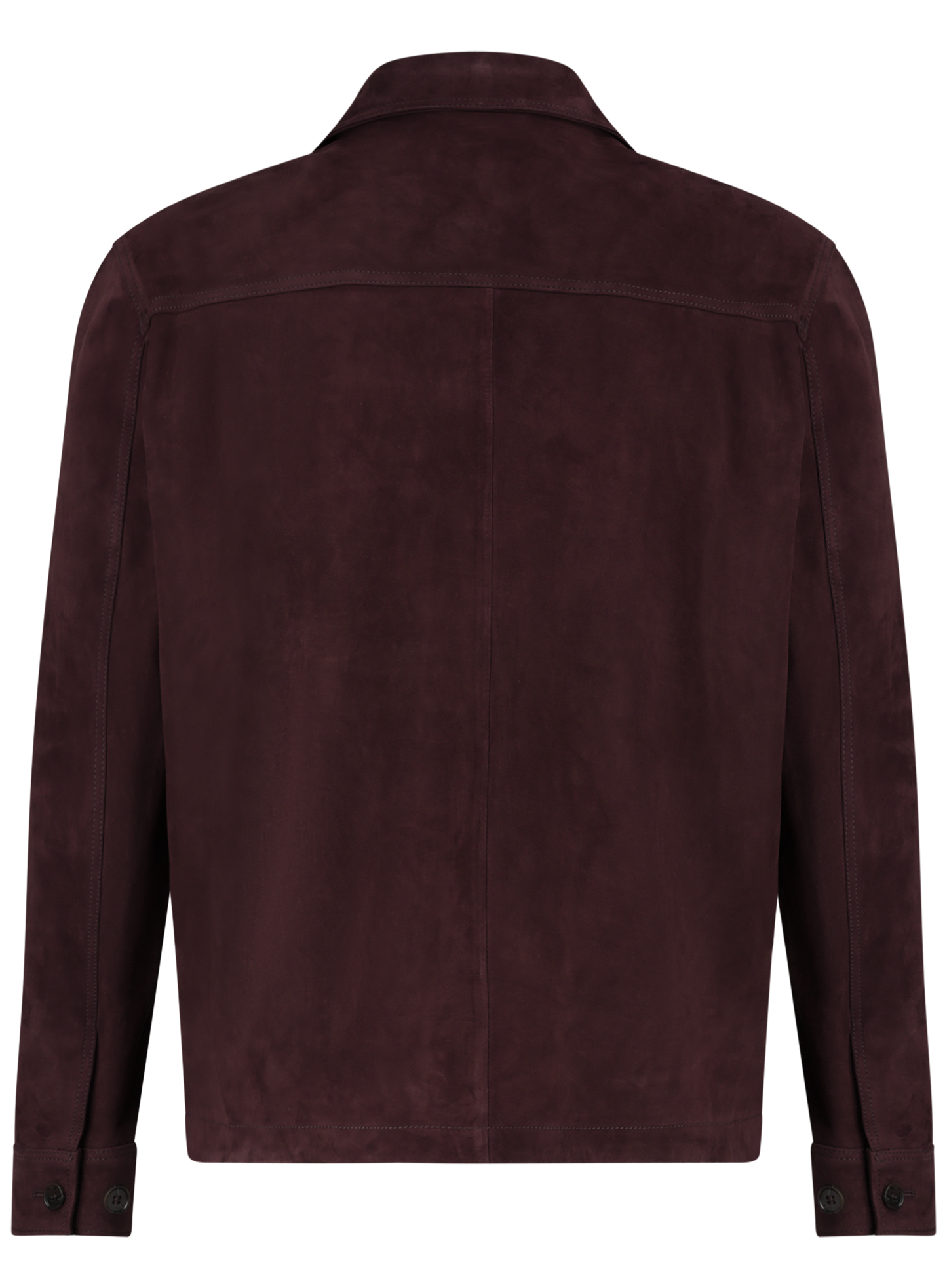 MEX overshirt van suède | DARK BORDEAUX