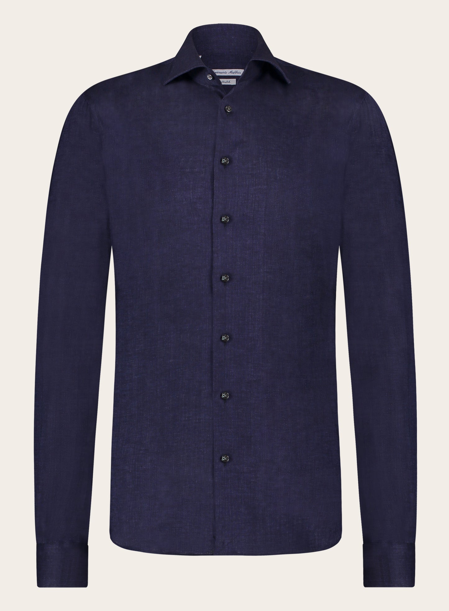 Stretch shirt van linnen | BLUE NAVY