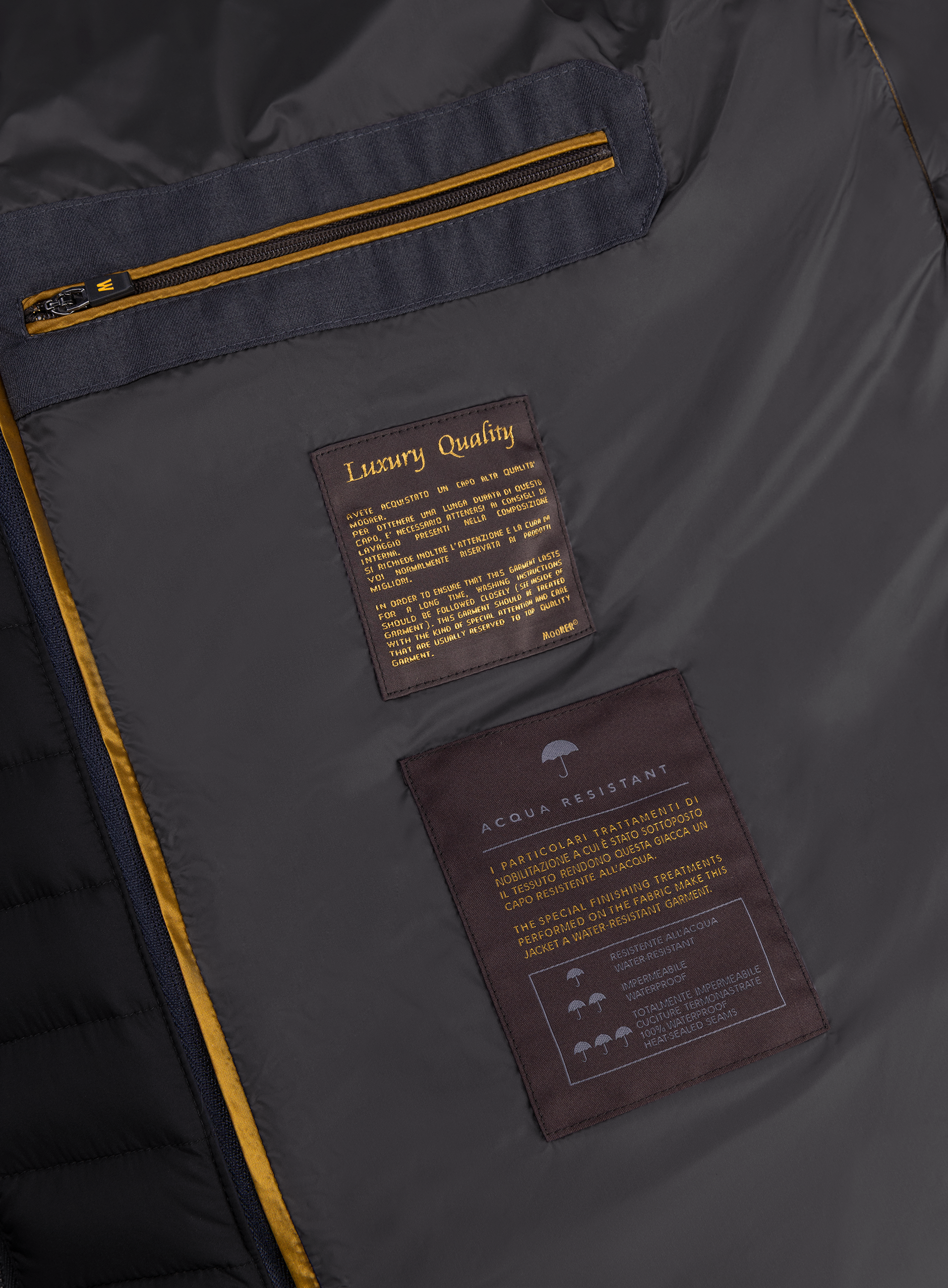 Waterafstotende jas met donsvulling | FULL_WIDTH | BLUE NAVY