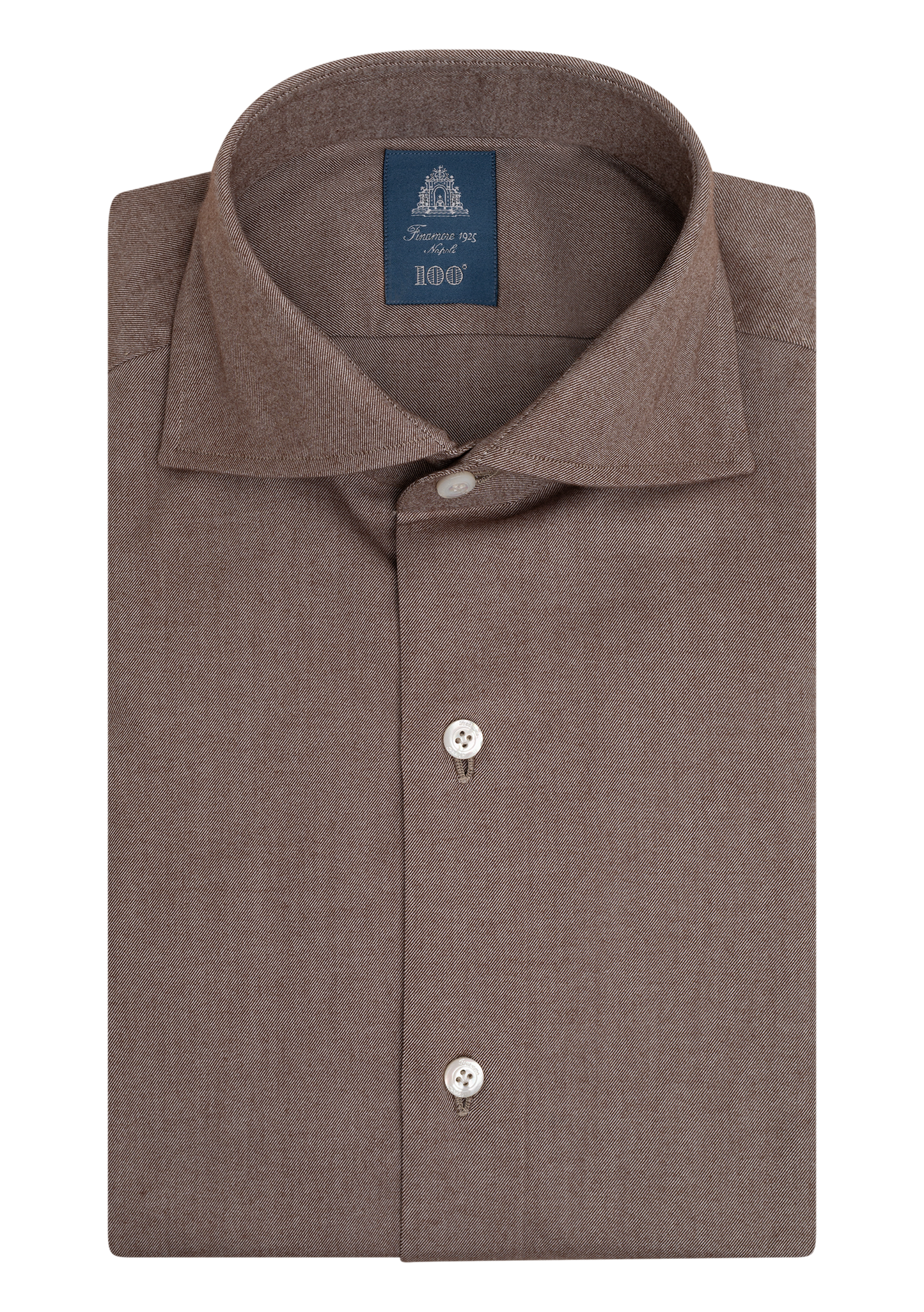 Napoli shirt van katoen | Bruin