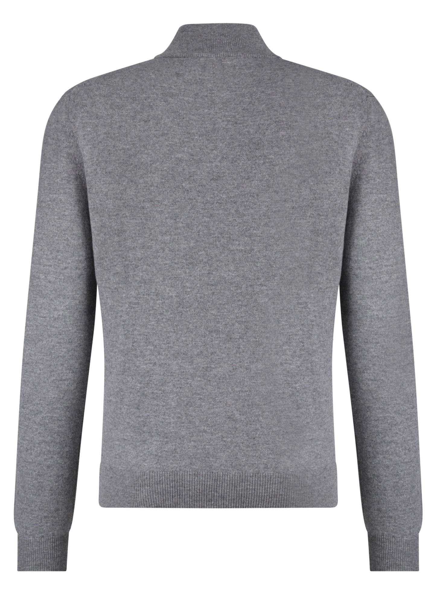 Half-zip vest van wol en cashmere | L.Grijs