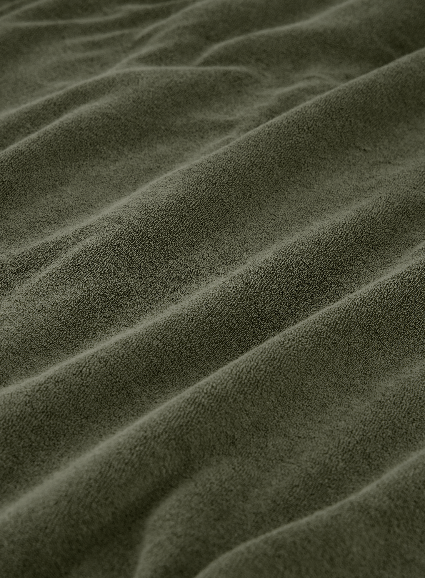 Terry badstof polo met lange mouwen | Groen