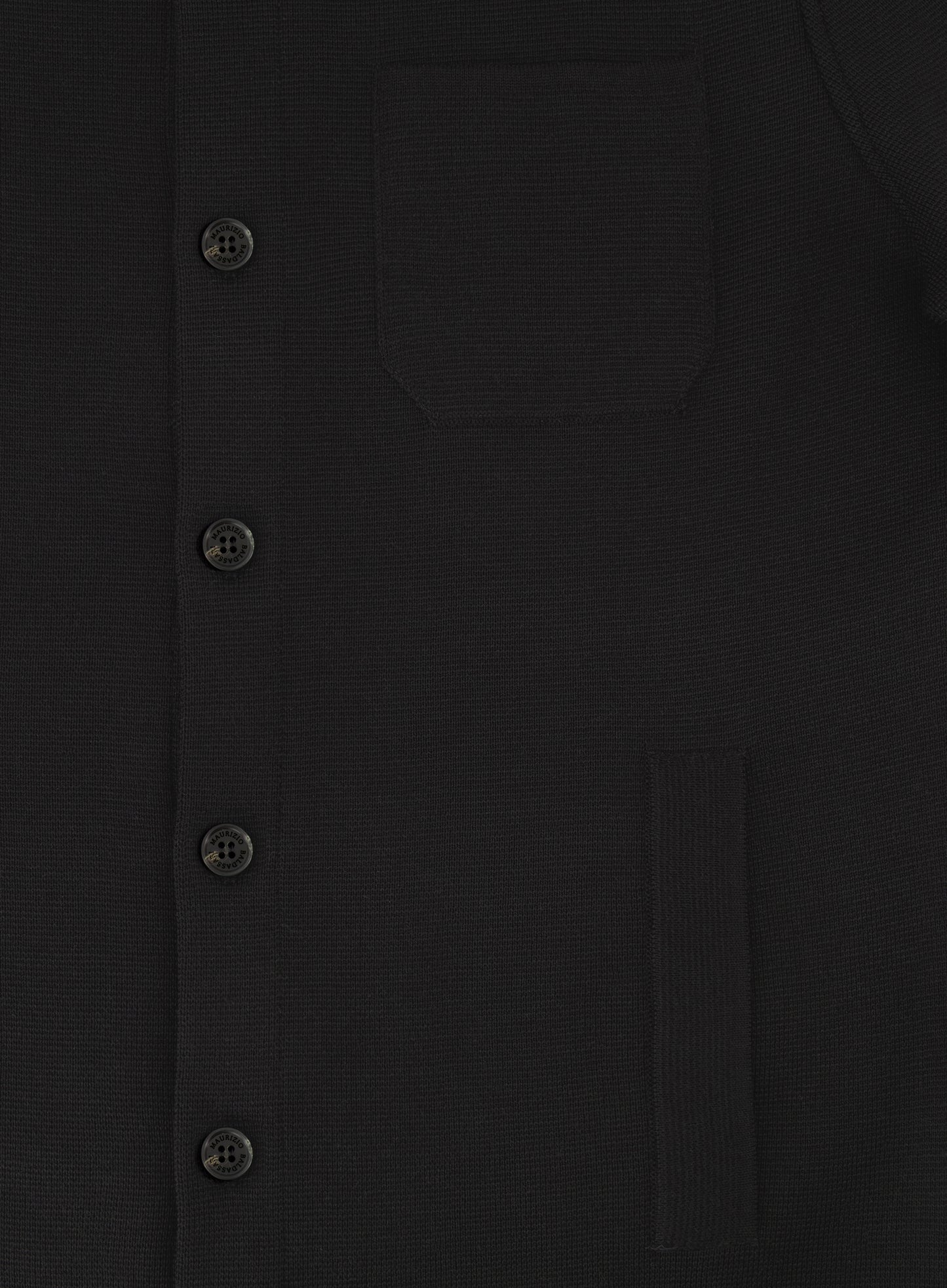 Overshirt van scheerwol | Zwart