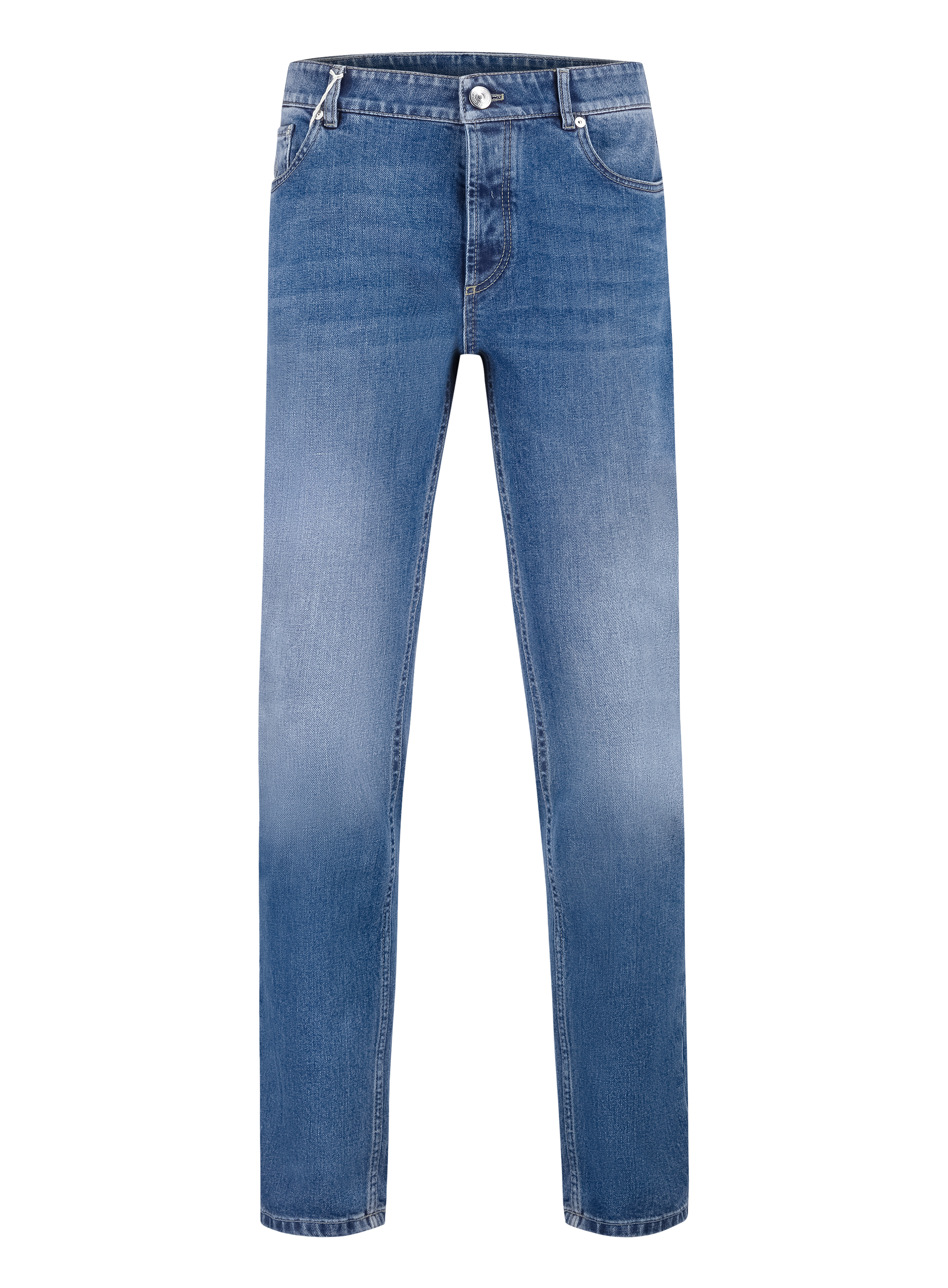 5-pocket jeans van katoen | JEANS BLAUW