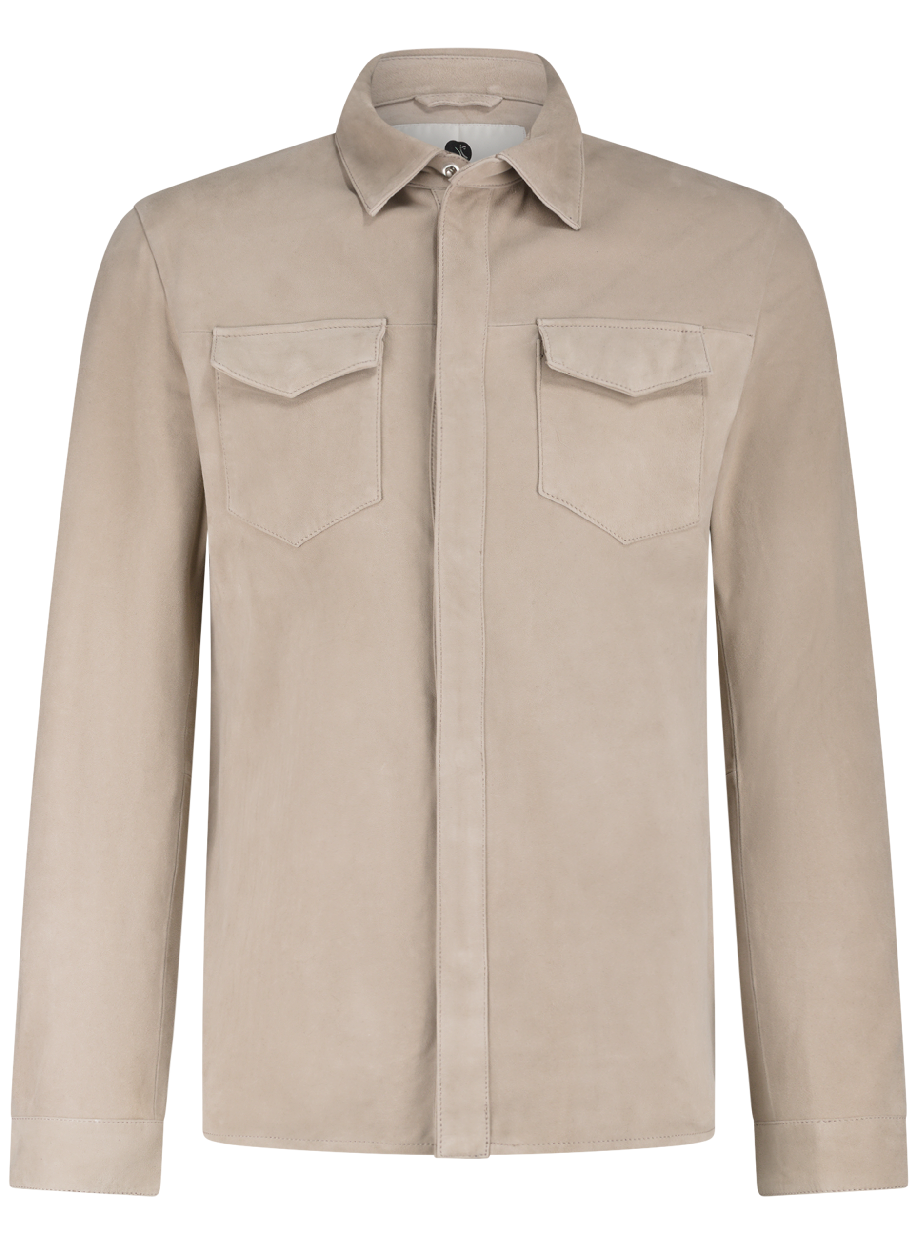 Robert overshirt van suède | Beige