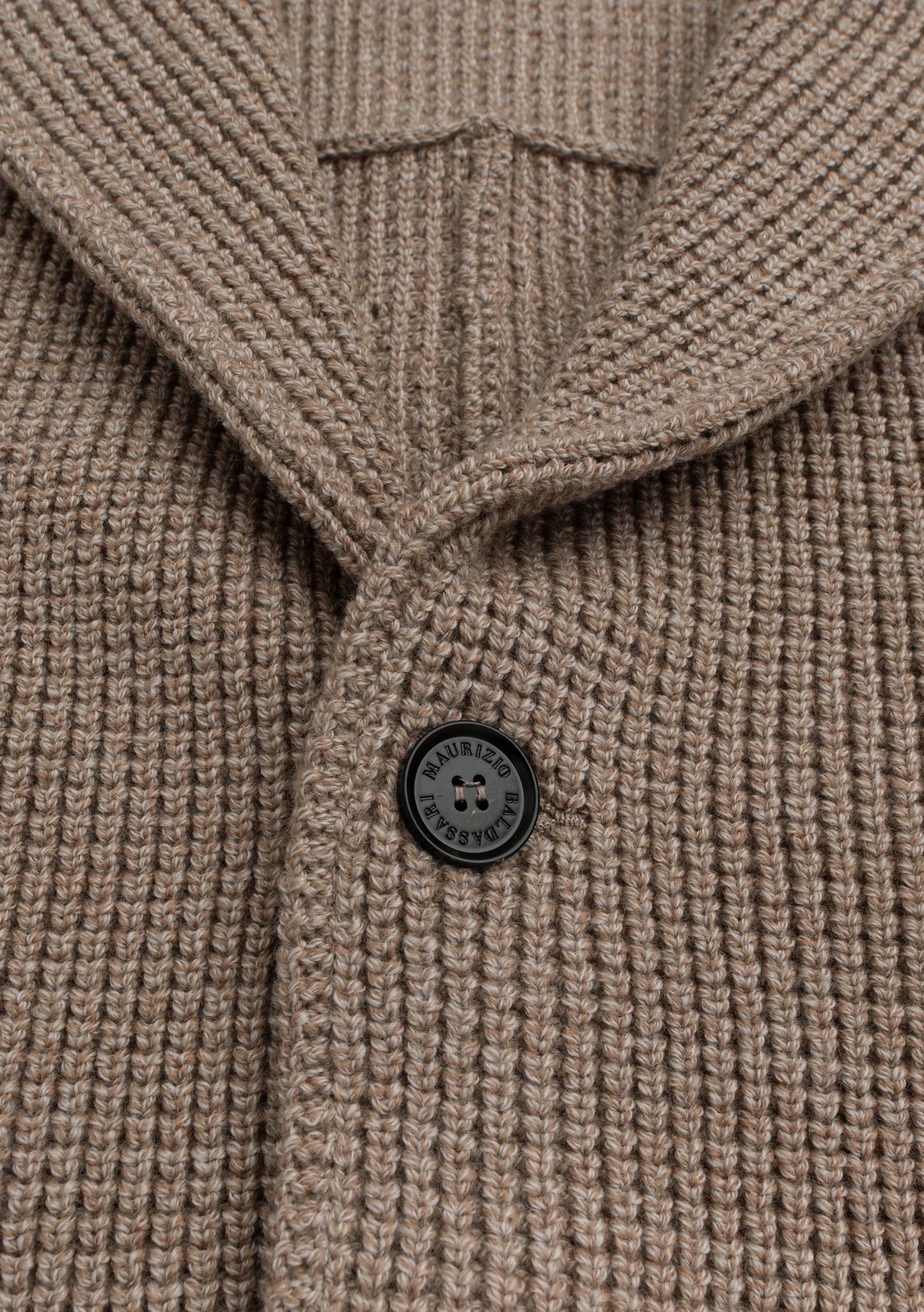Knitted cardigan van scheerwol | FULL_WIDTH | Beige Melee