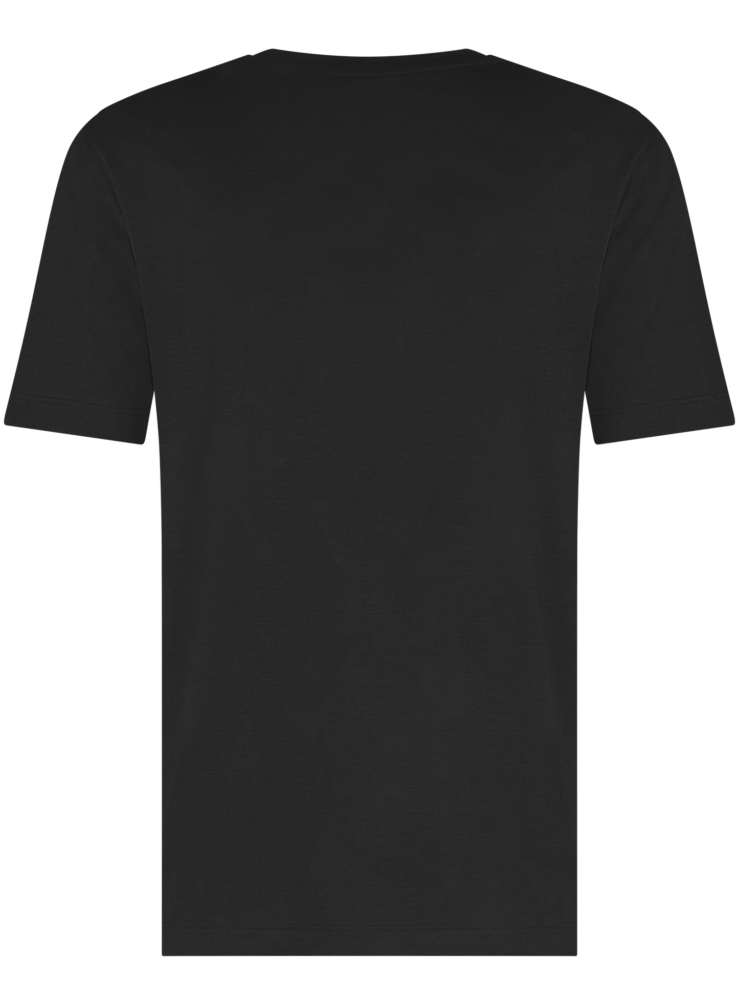 T-shirt van wol | Zwart