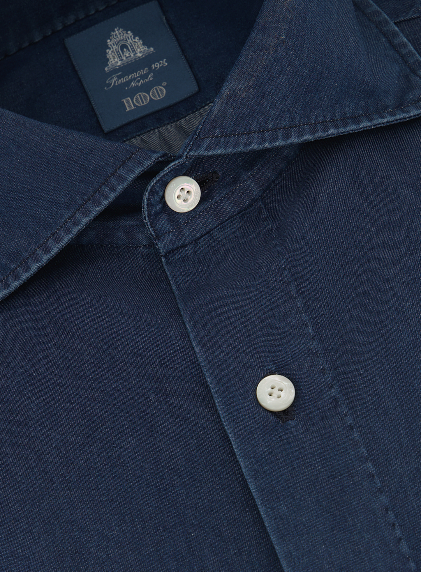 Denim shirt van katoen | FULL_WIDTH | DARK.BLUE DENIM
