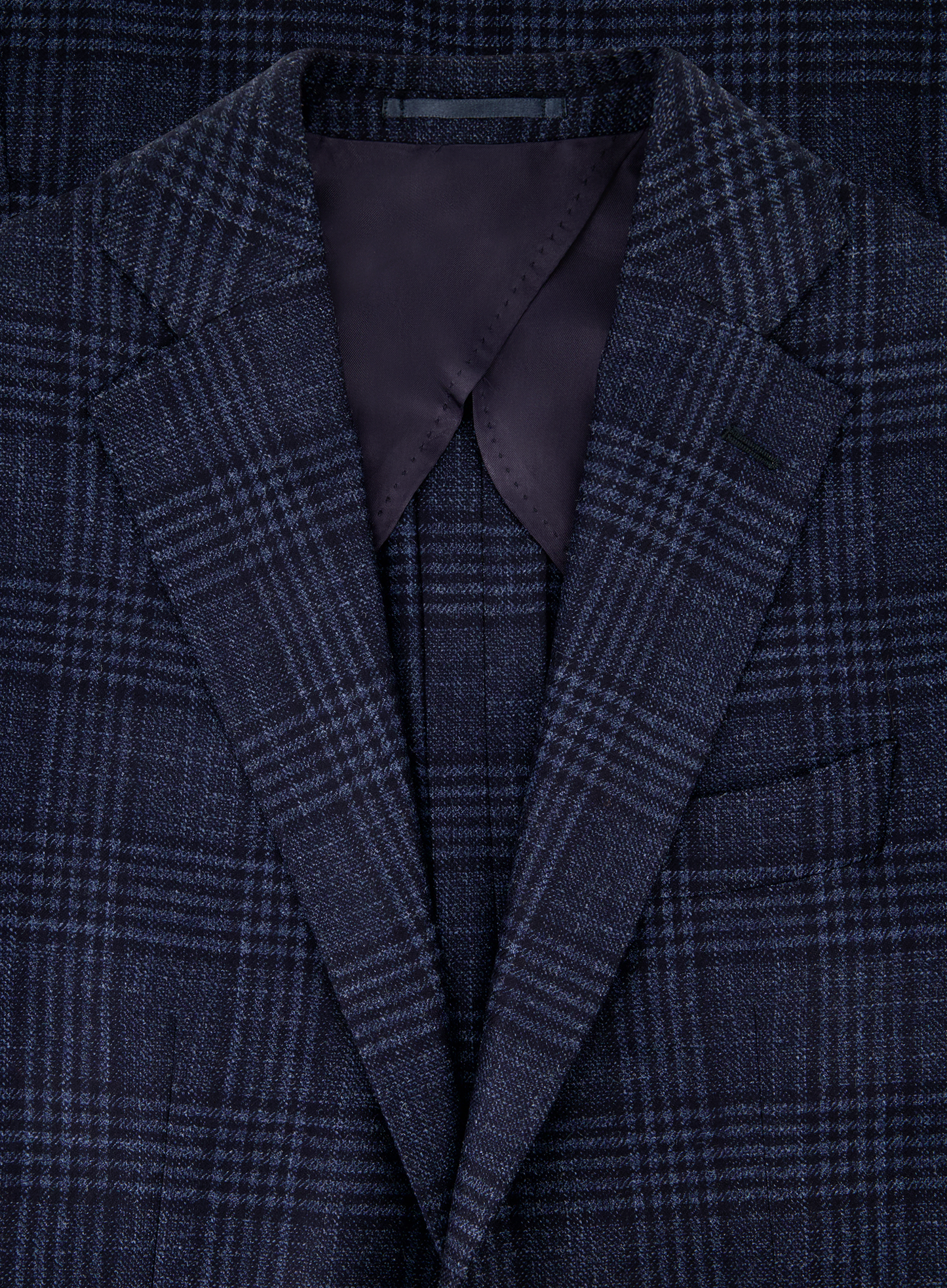Glenchek jasje van wol, zijde en cashmere | FULL_WIDTH | BLUE NAVY