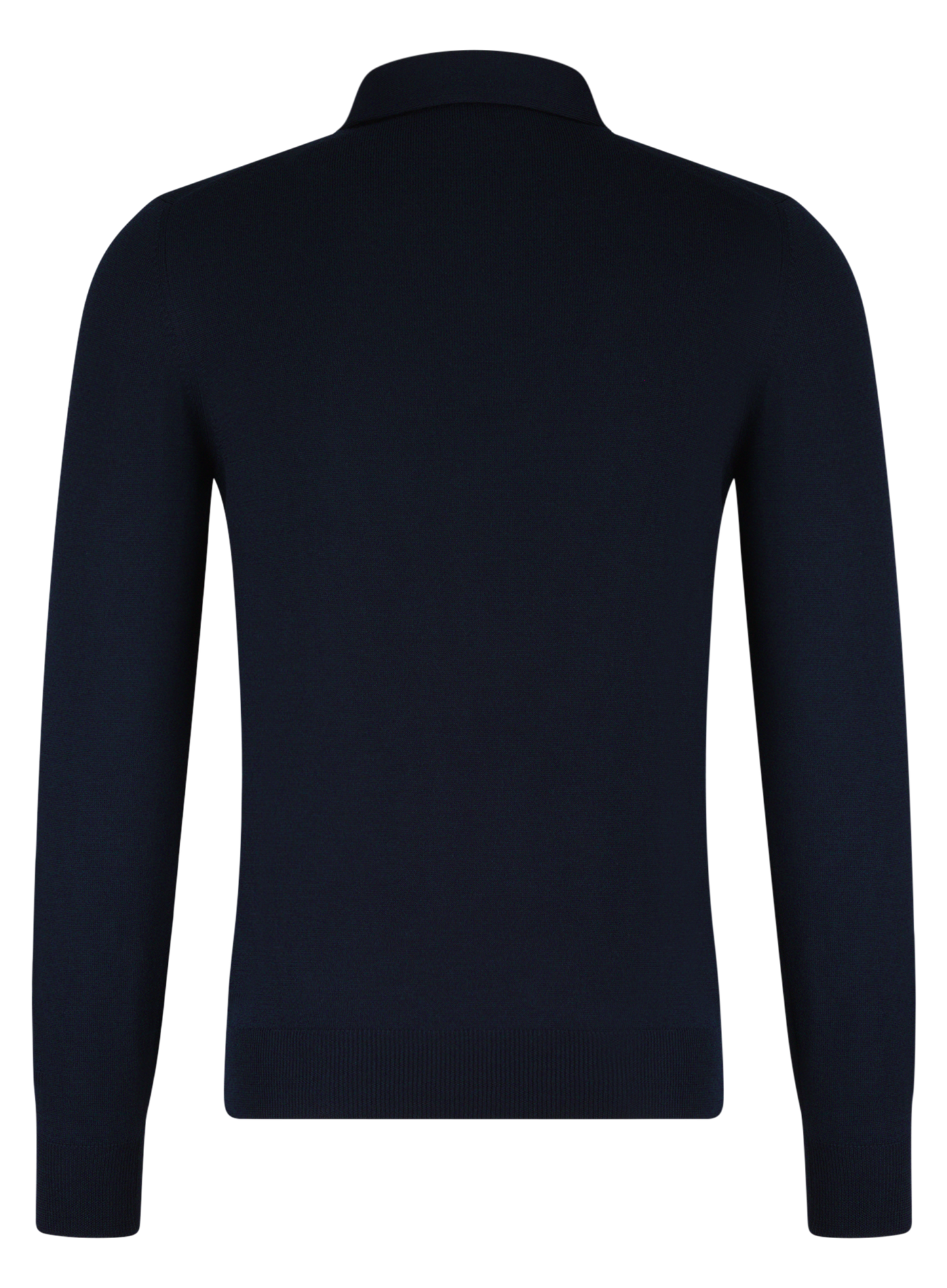 Lange mouwen polo van virgin wol | BLUE NAVY