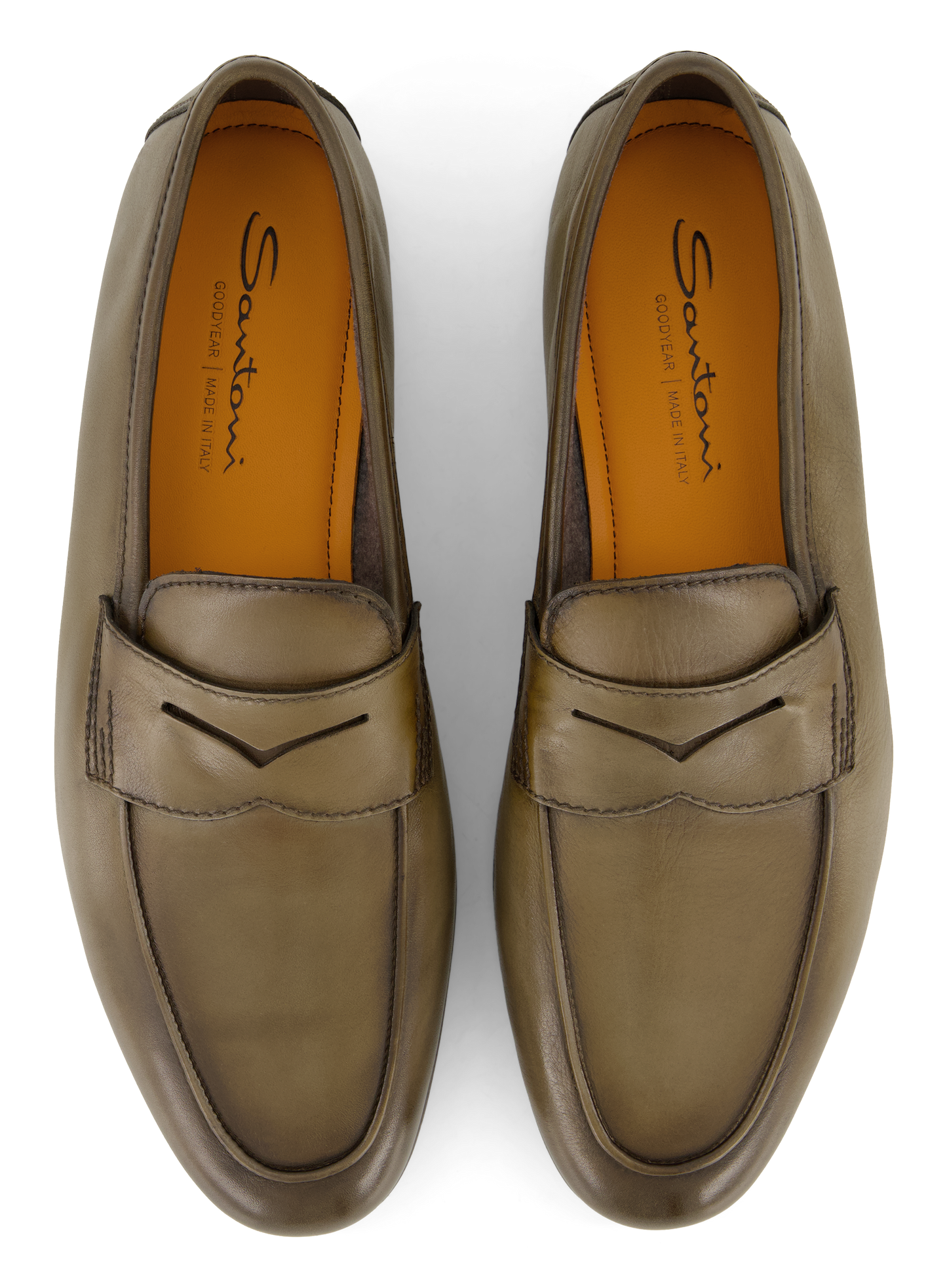 Penny loafers van leer | TAUPE