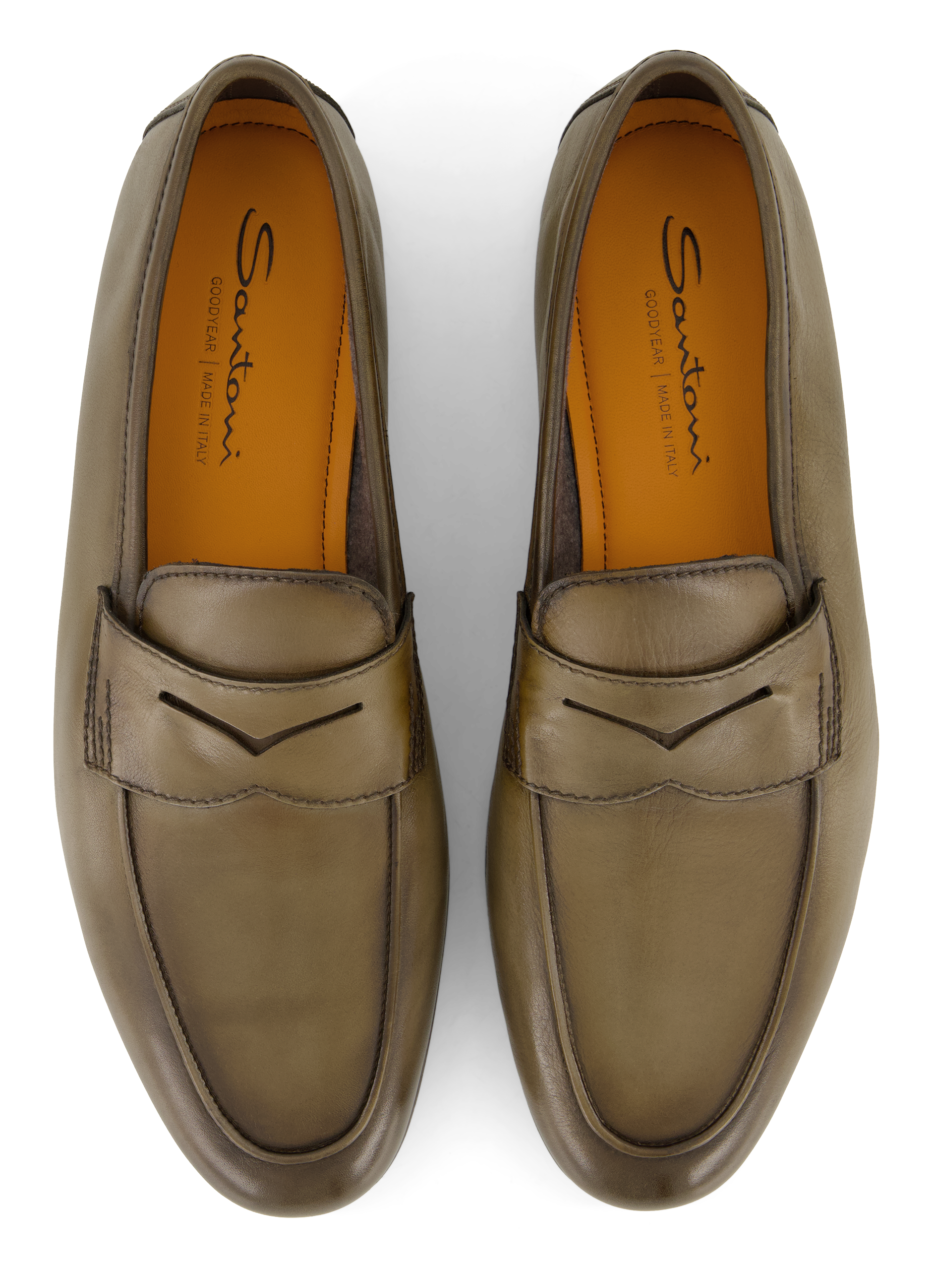 Penny loafers van leer | TAUPE