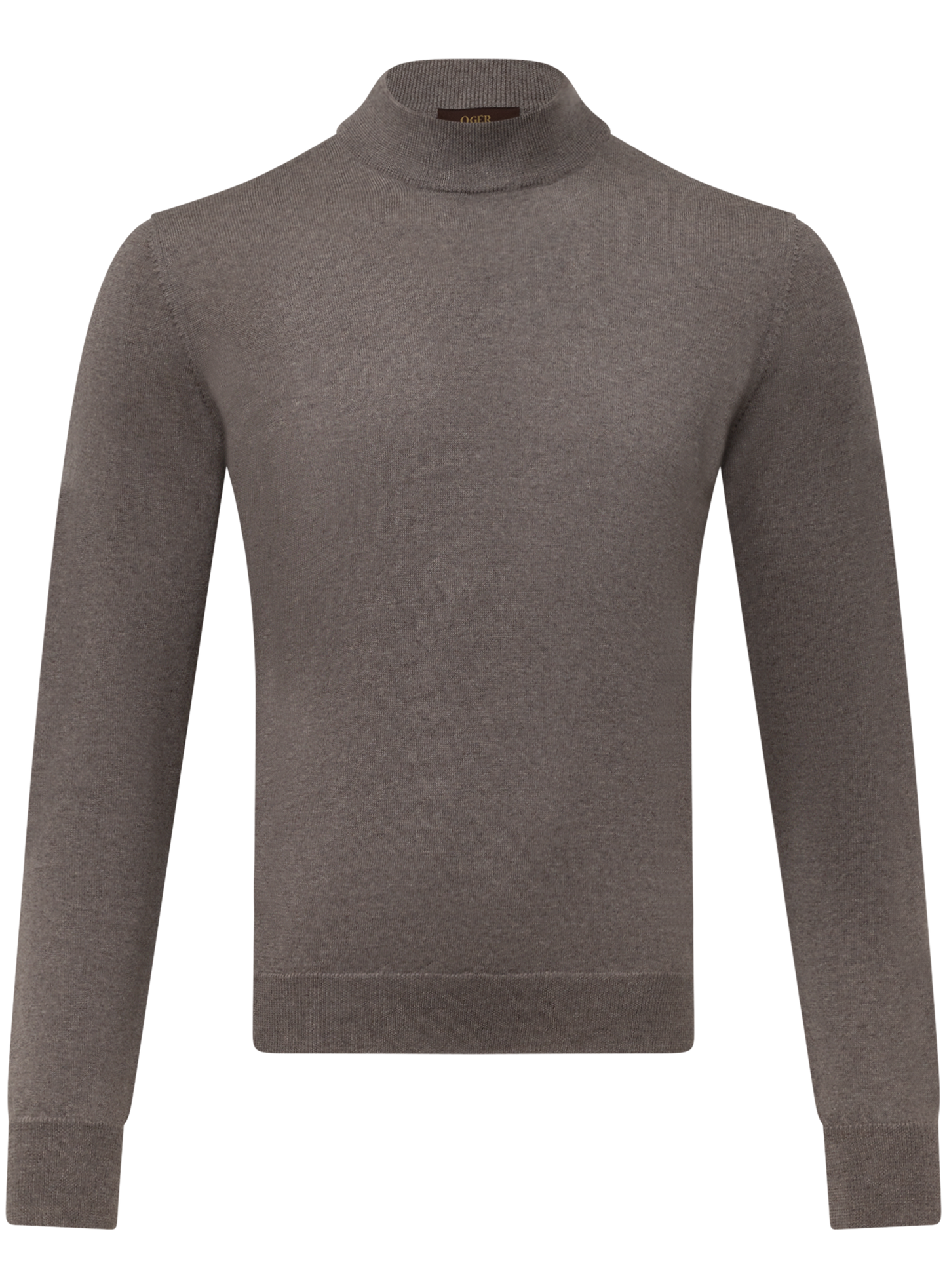 Mockneck trui van virgin wol | Beige