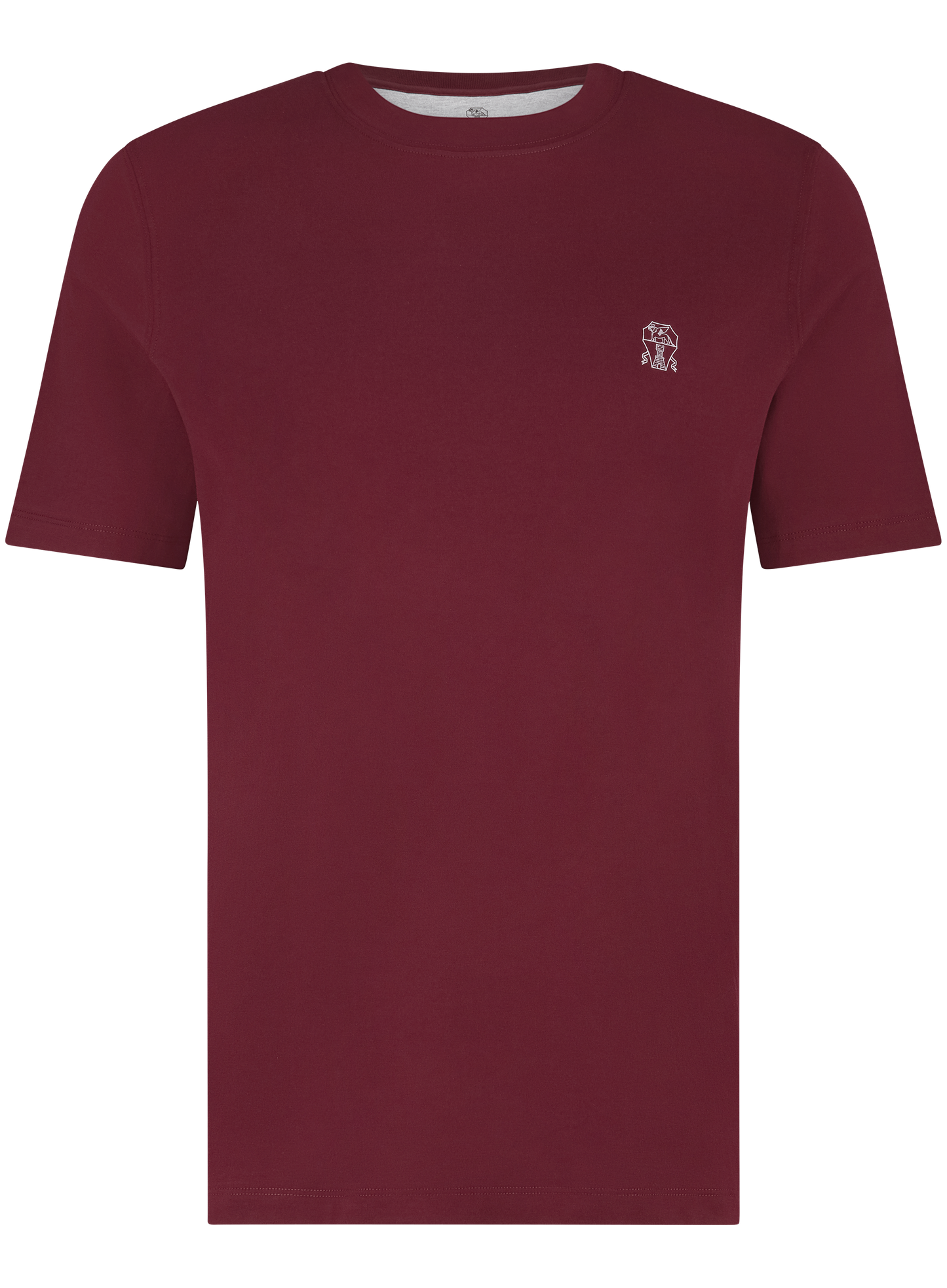 T-shirt van katoen | DARK BORDEAUX