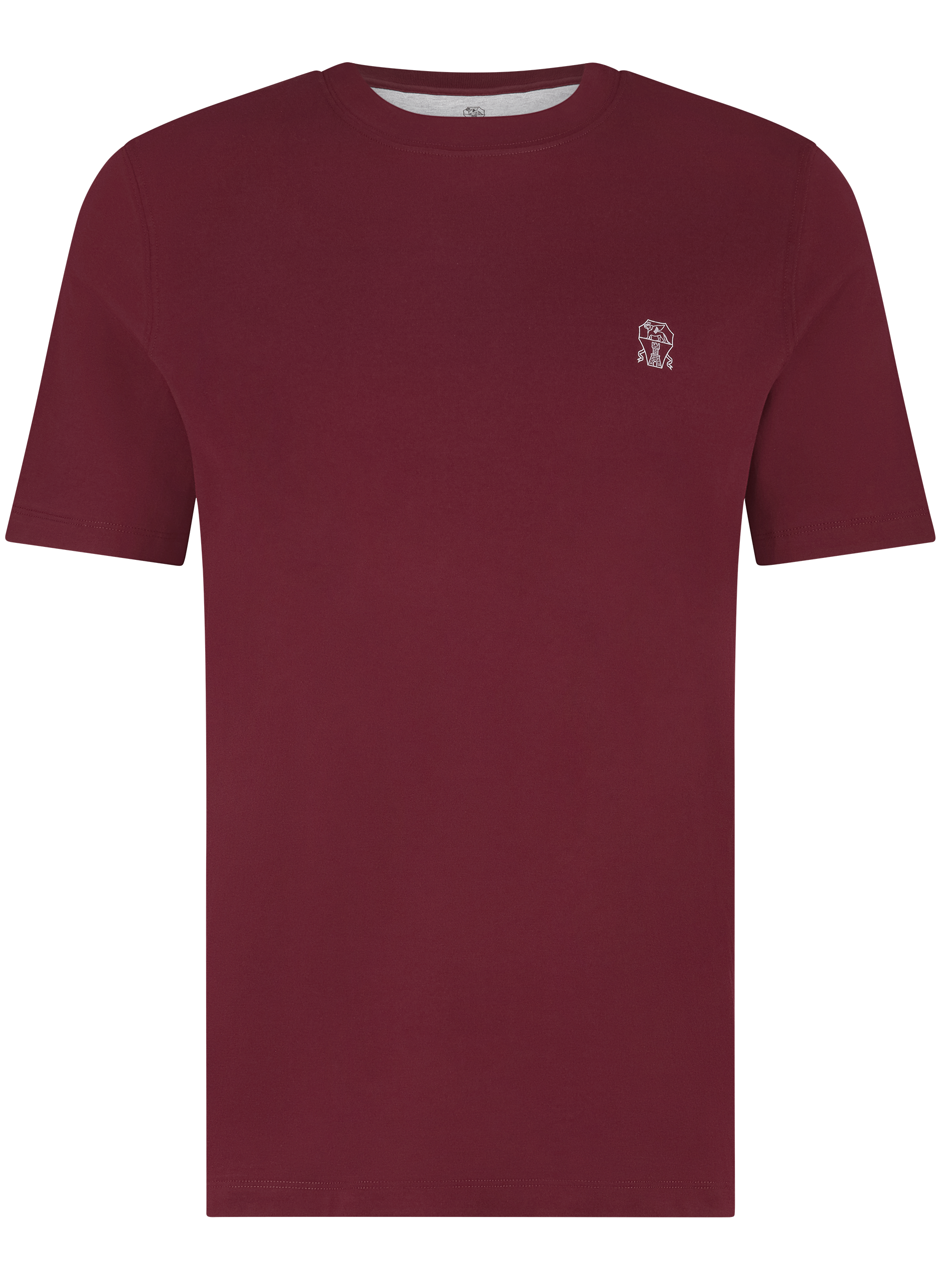 T-shirt van katoen | DARK BORDEAUX