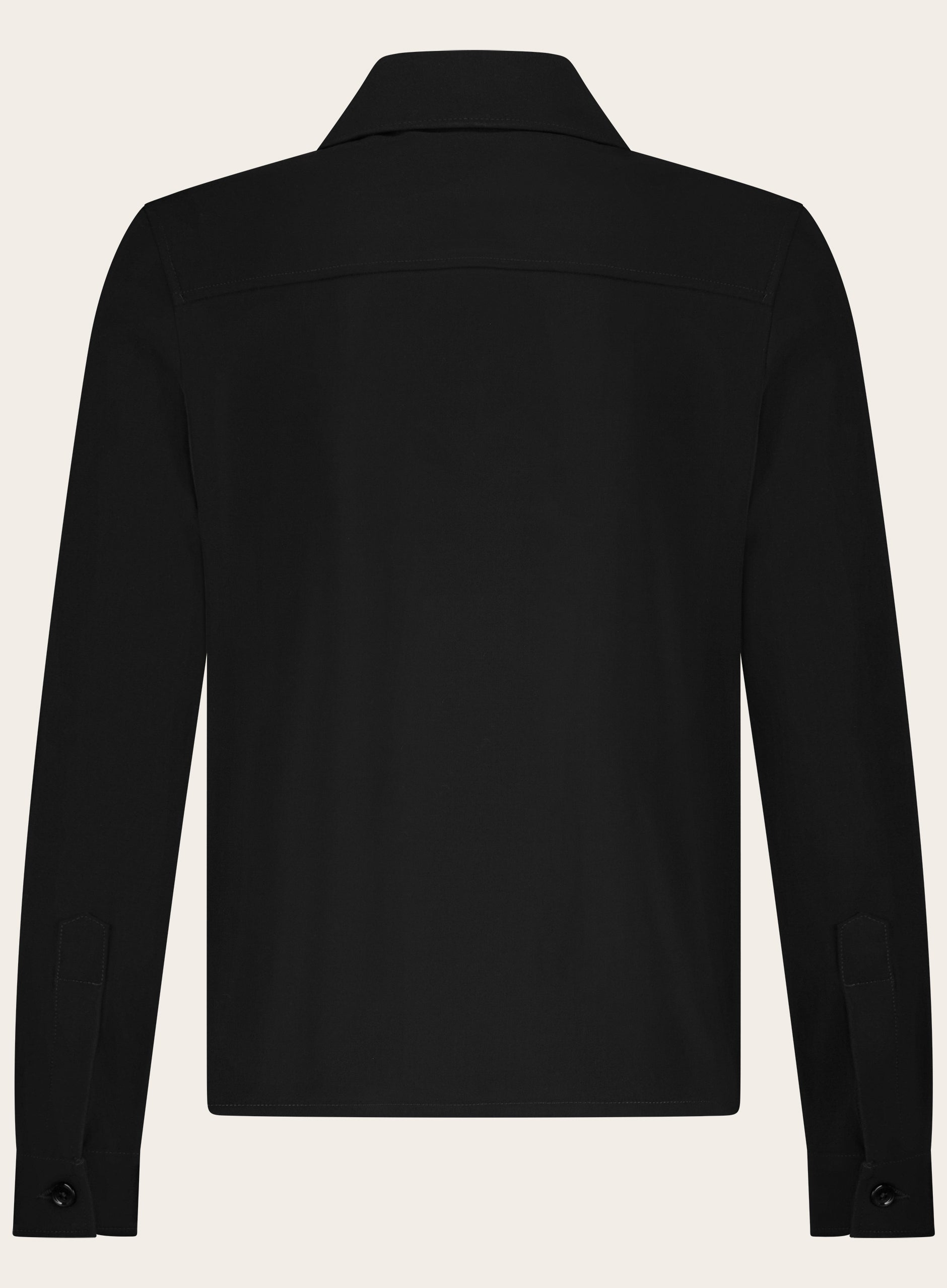 Overshirt van wol | Zwart