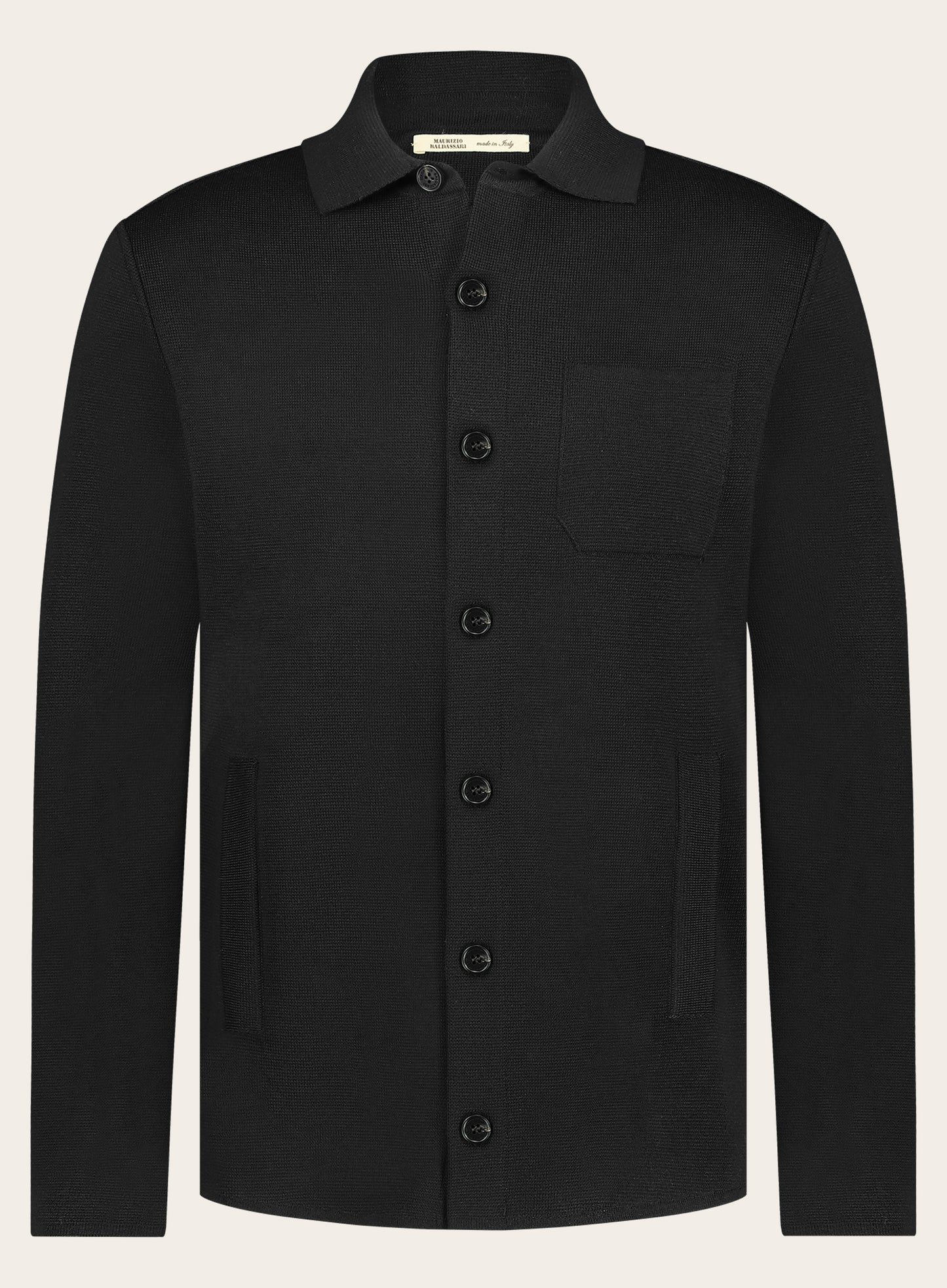 Overshirt van scheerwol | Zwart