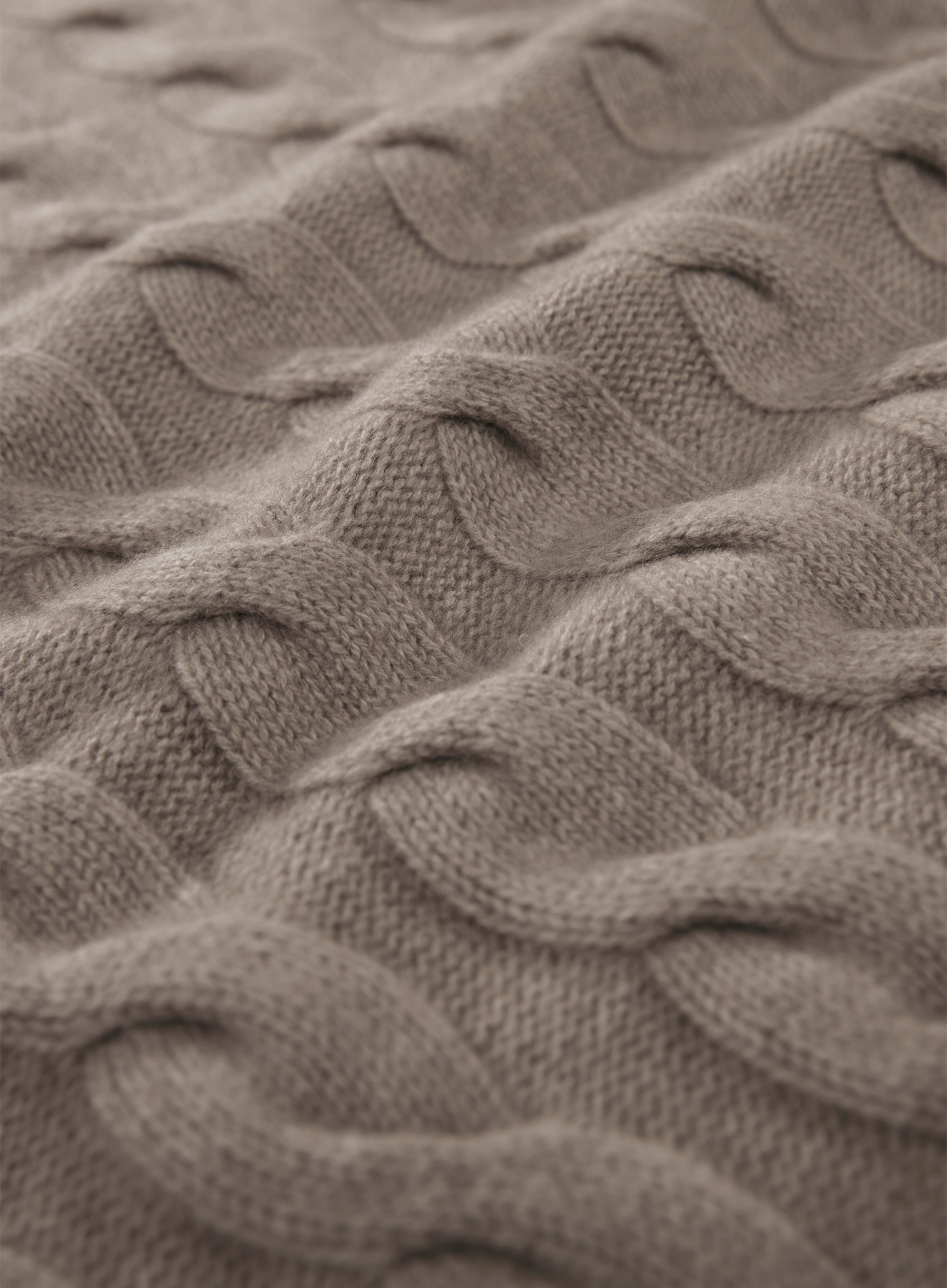 Kabelgebreide trui van cashmere | FULL_WIDTH | Beige