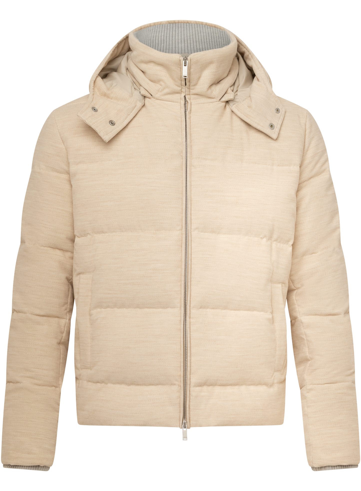 Corduroy jas met capuchon | Beige