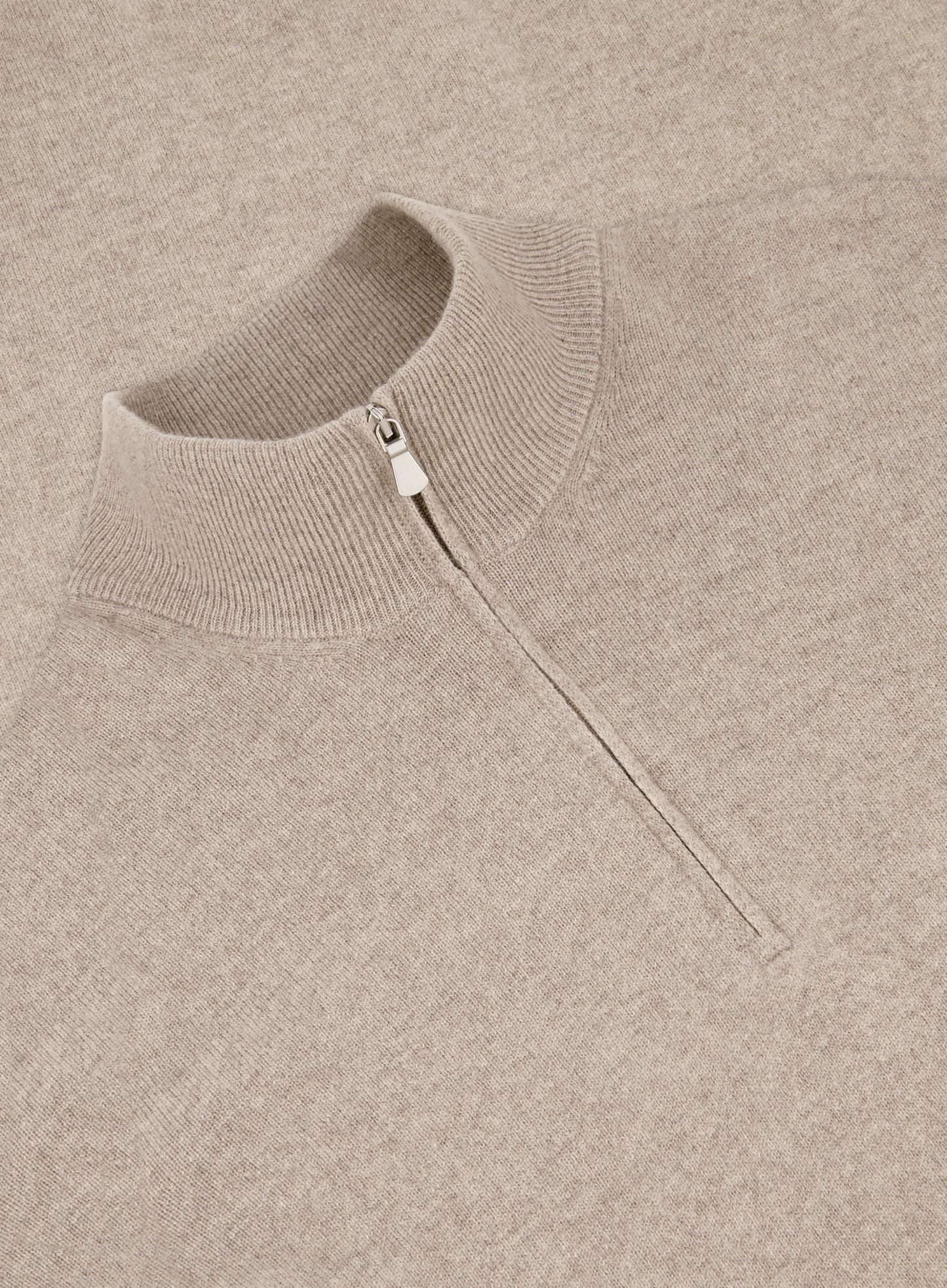 Half-zip trui van wol | FULL_WIDTH | Beige