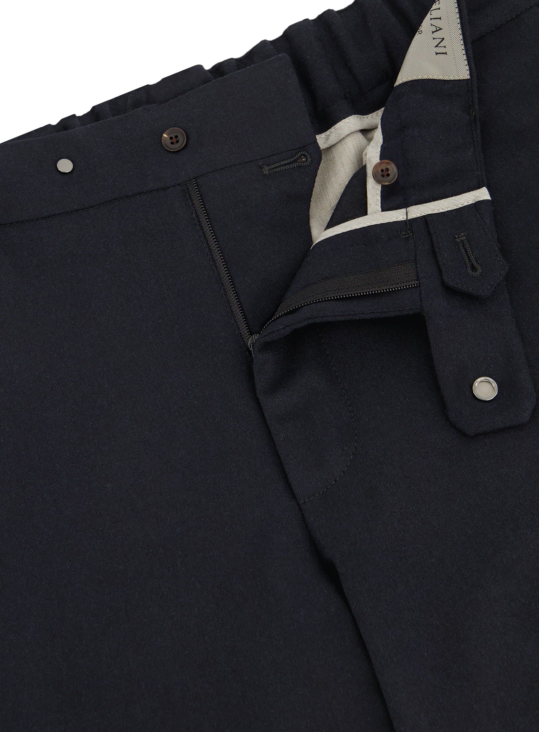 Pantalon van virgin wol en cashmere | BLUE NAVY