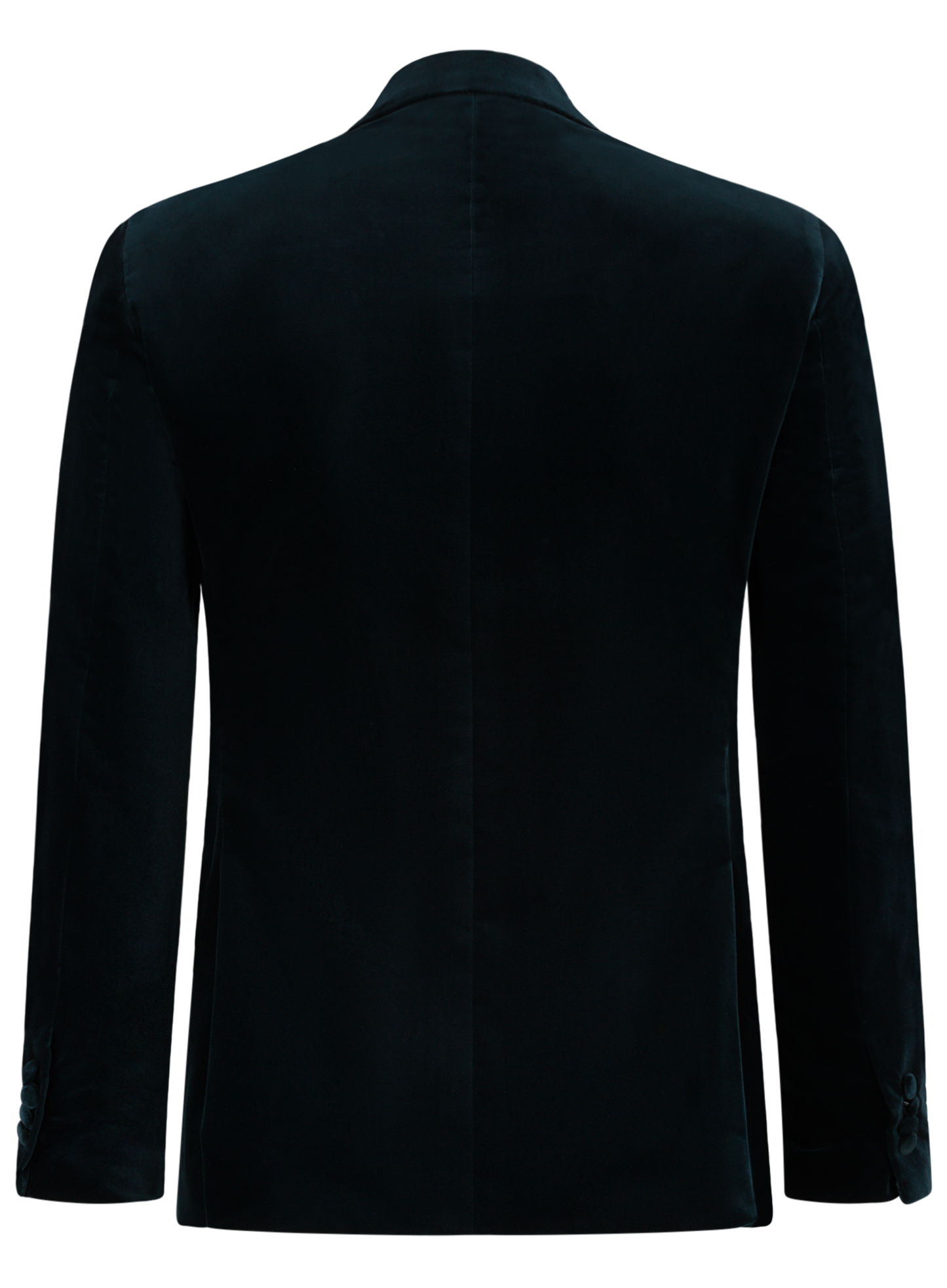 Slim-fit jasje van velours | Groen