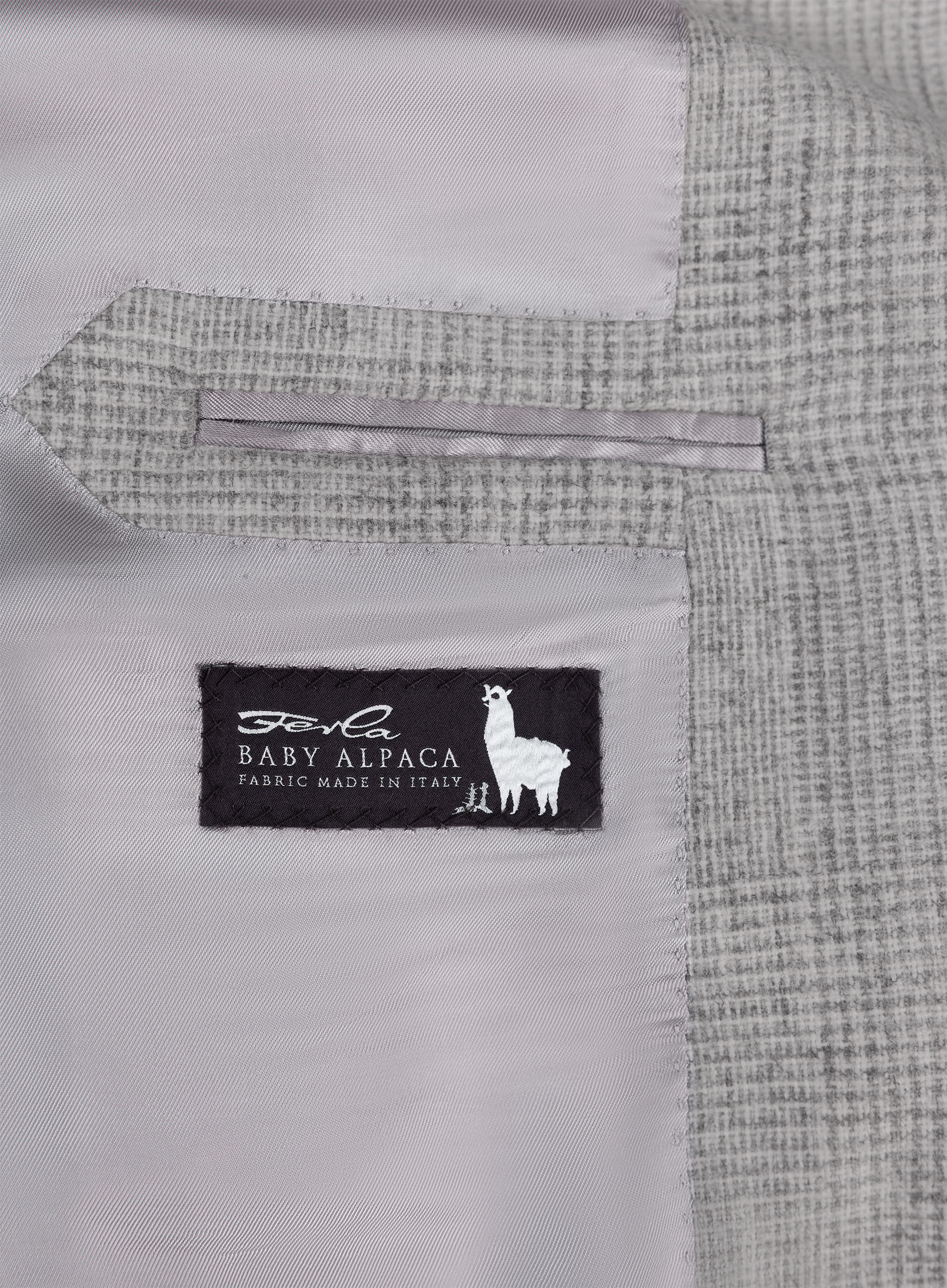 Glencheck jasje van wol en alpaca | FULL_WIDTH | Grijs