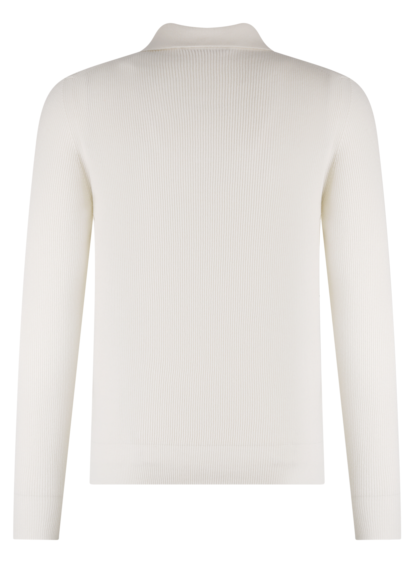 Geribde polo van cashmere | Wit