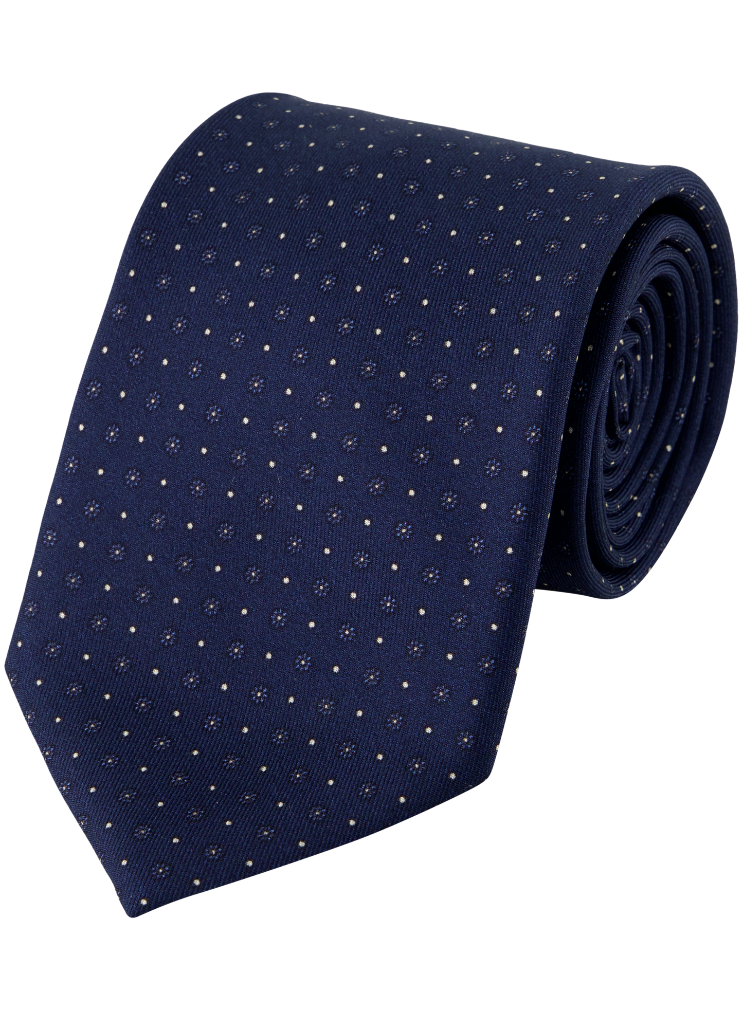 Zijde Stropdas met Bloemenprint | Blauw
