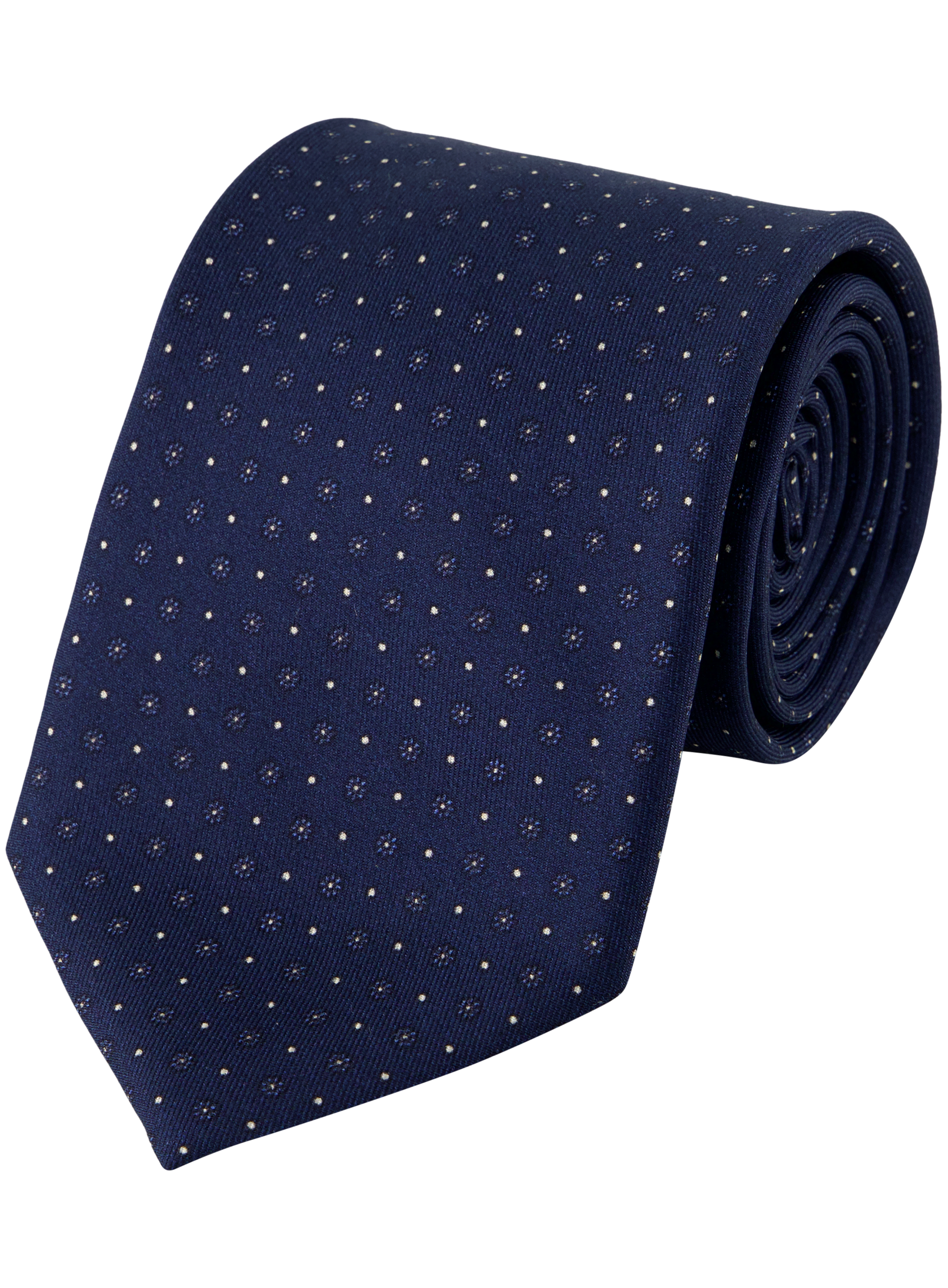 Zijde Stropdas met Bloemenprint | Blauw