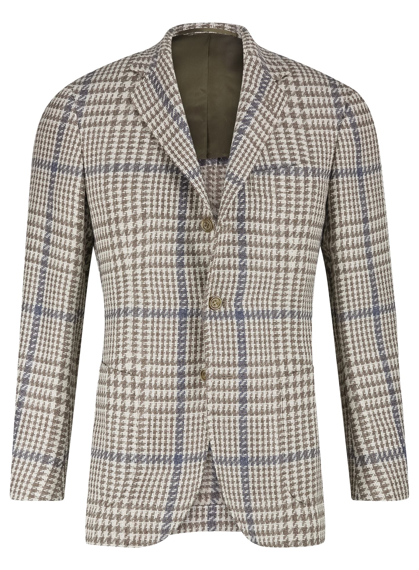 Glencheck jasje van wol en alpaca | Multicolor
