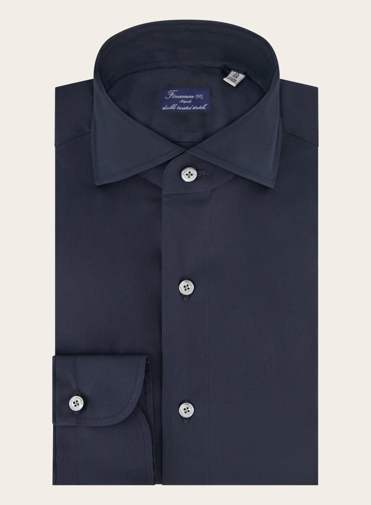 Shirt van katoen en elastaan | BLUE NAVY