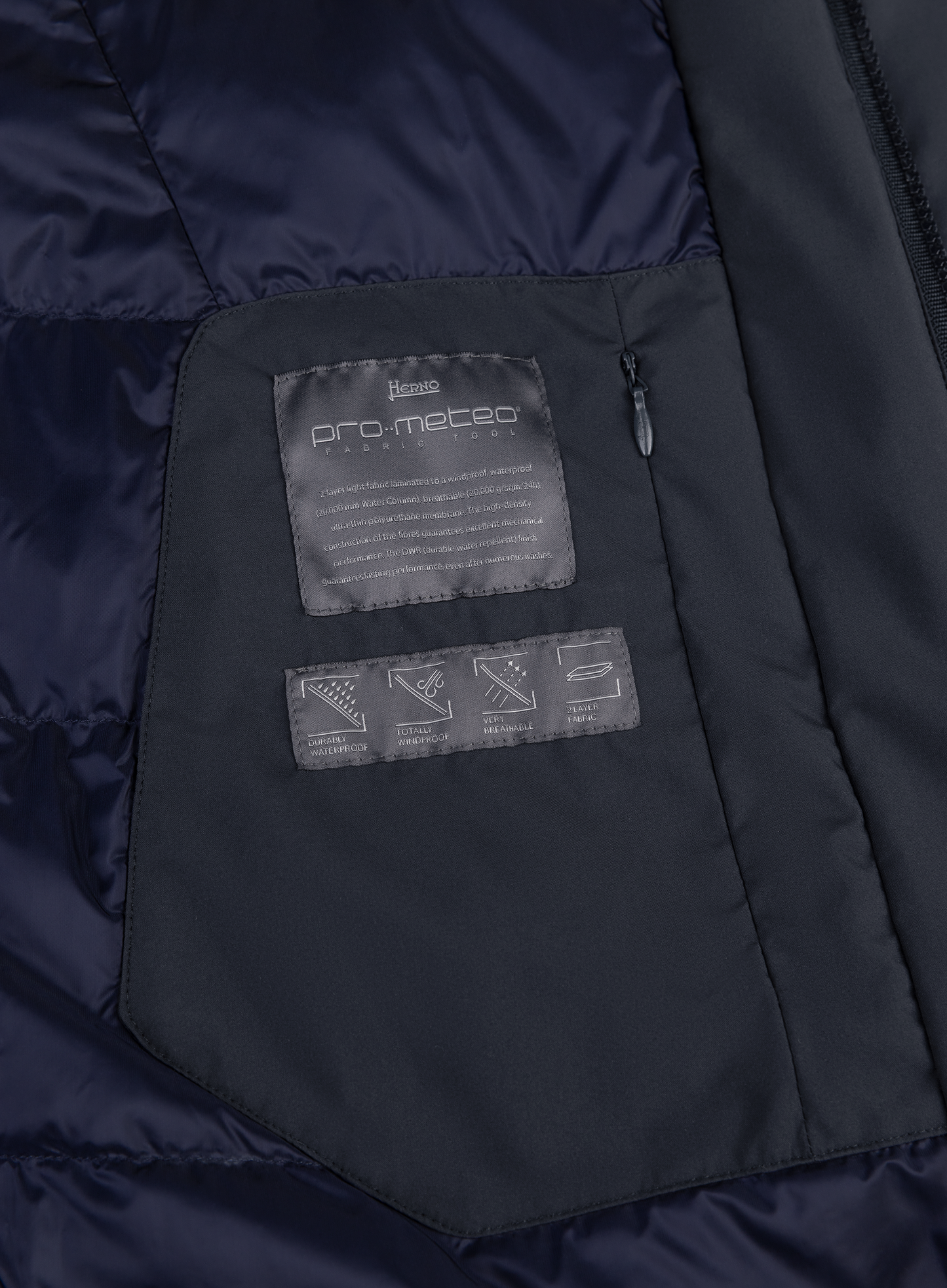 Waterafstotende jas | FULL_WIDTH | BLUE NAVY