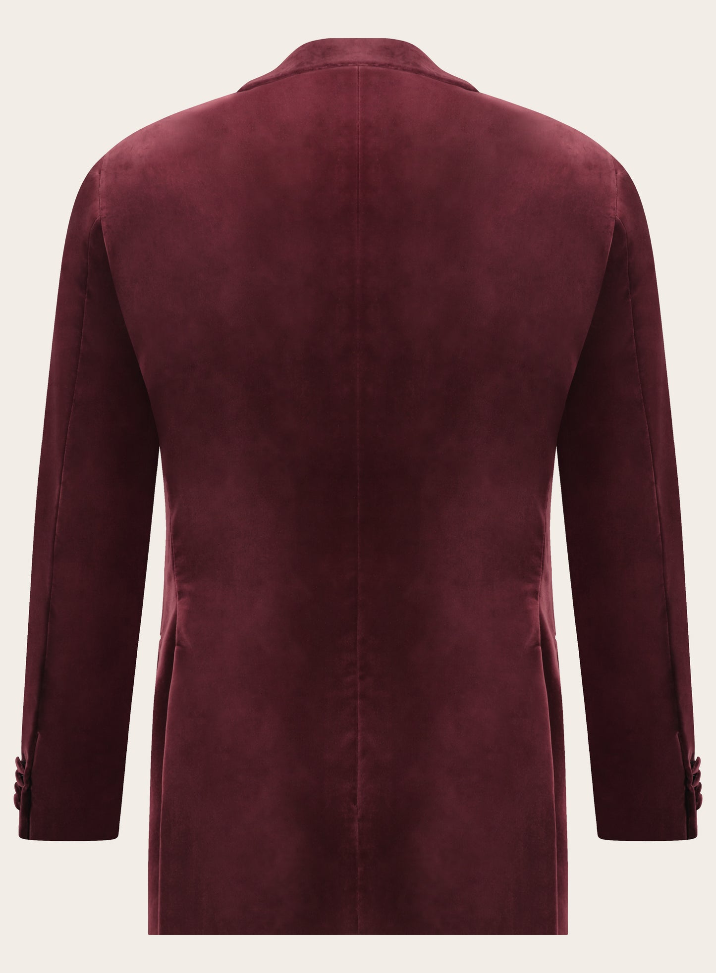 Slim-fit jasje van velours | DARK BORDEAUX