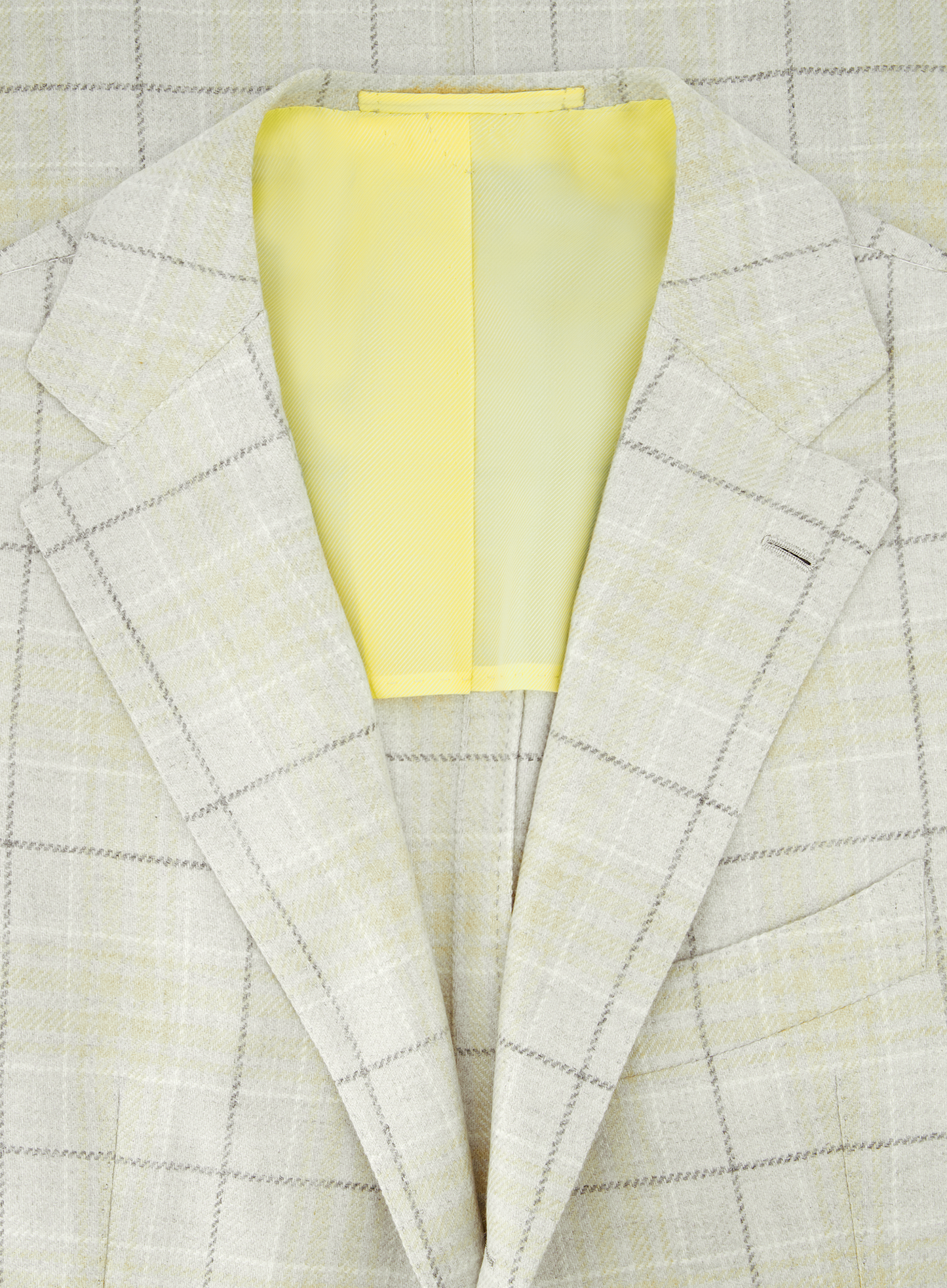 Handgemaakt glencheck jasje van cashmere | FULL_WIDTH | Beige