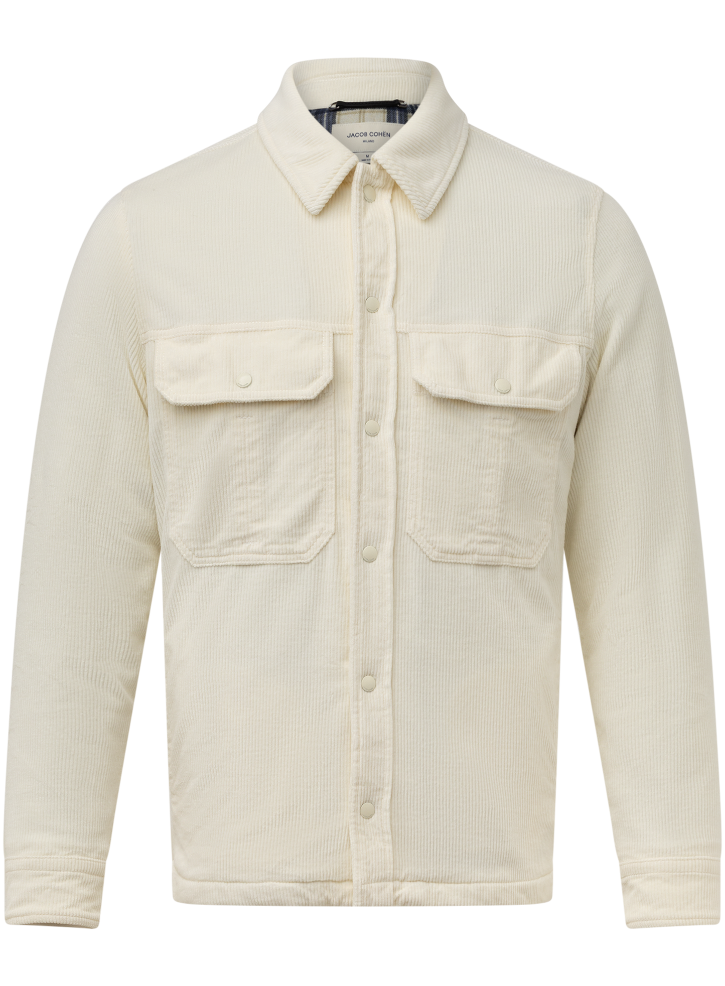 Corduroy jack van katoen en cashmere | Wit